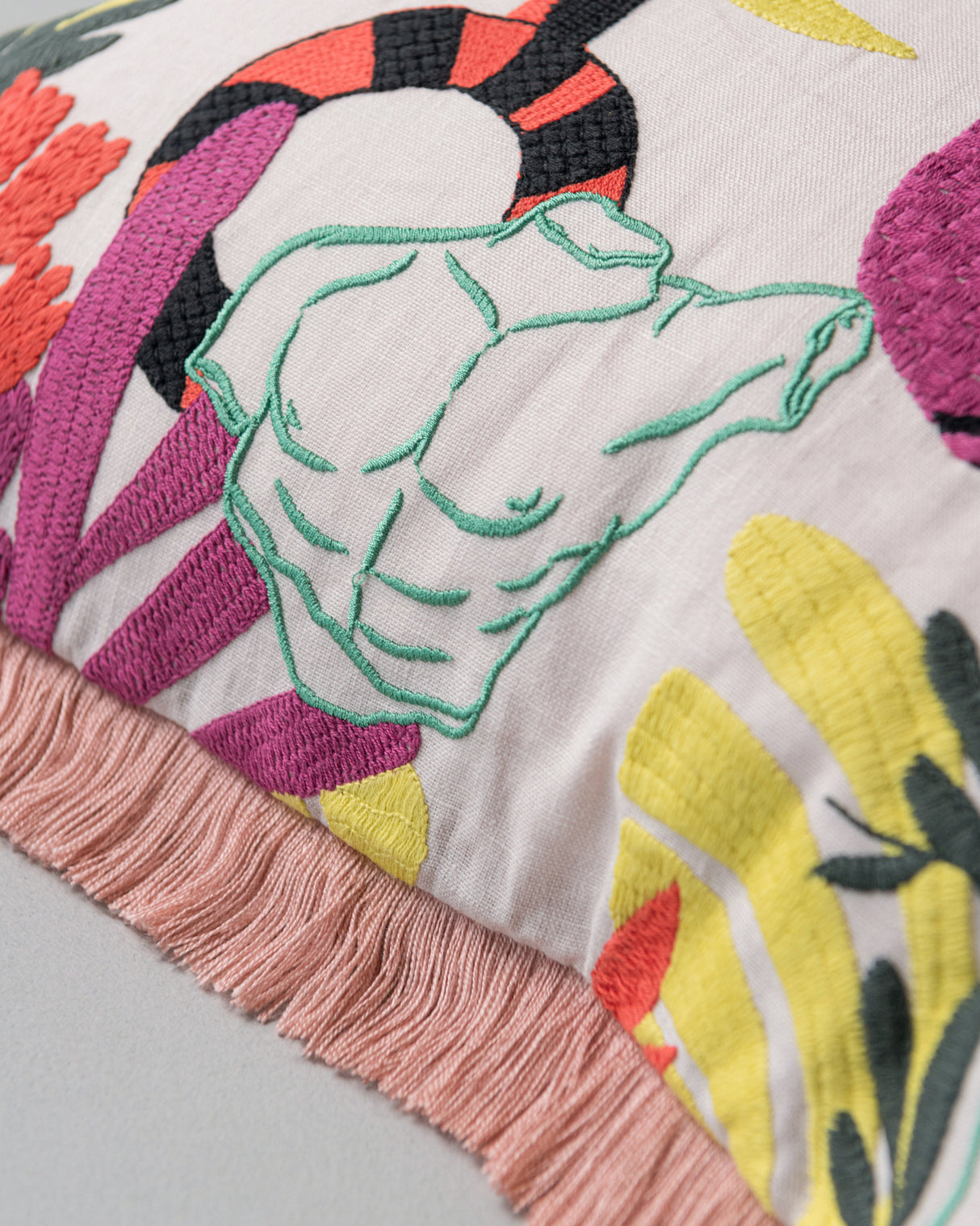 MindtheGap STATUARIO Embroidered Cushion - Lifestyle Collection 2024