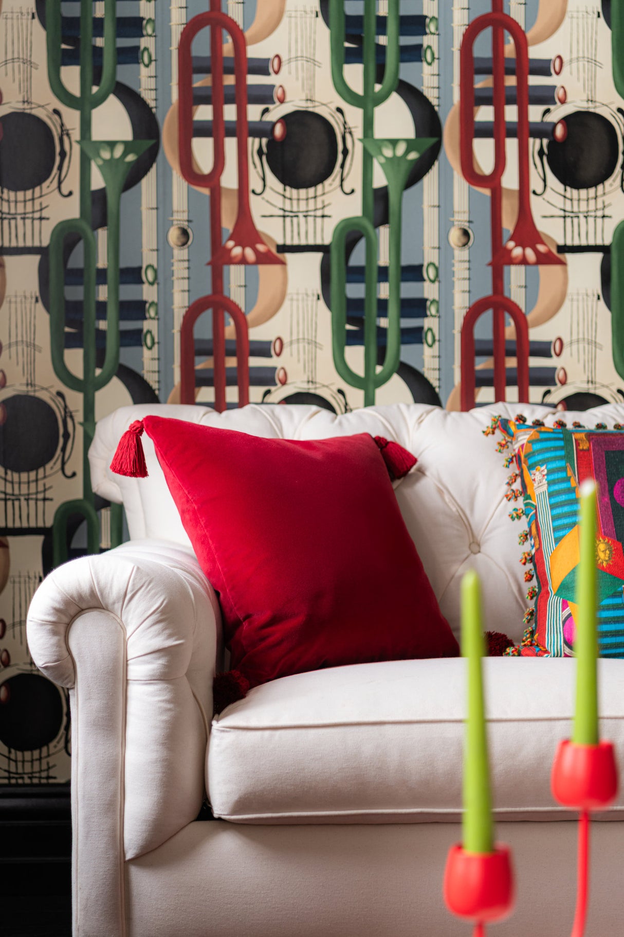 MindtheGap SUNRISE RUBY Cushion - Contemporary Wallpaper Collection 2025