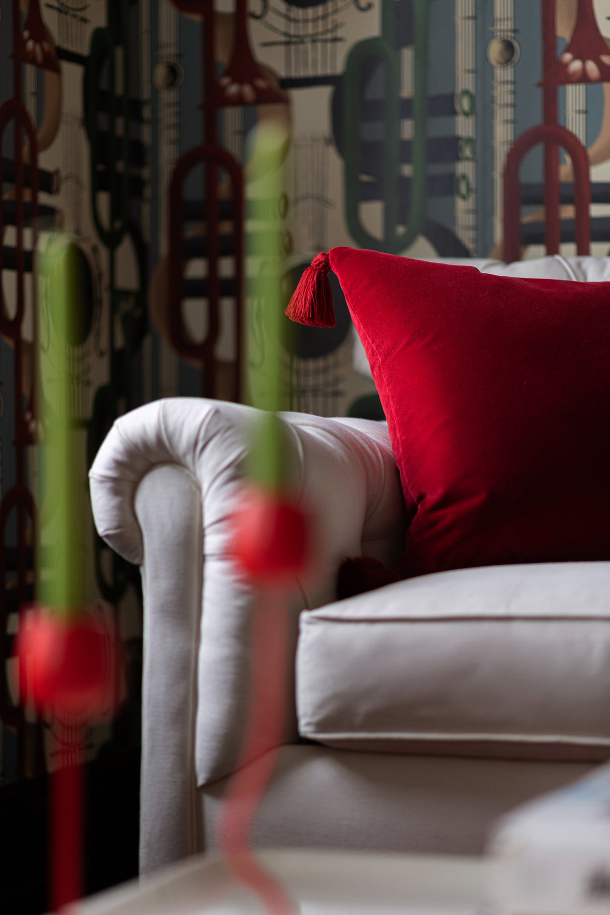 MindtheGap SUNRISE RUBY Cushion - Contemporary Wallpaper Collection 2025