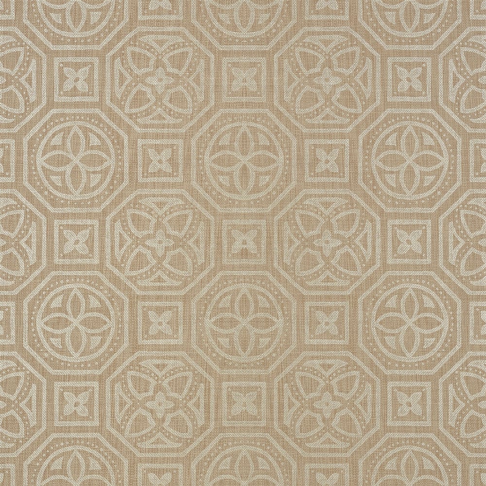 Thibaut T10001 ALEXANDER Metallic Pewter on Beige Wallpaper