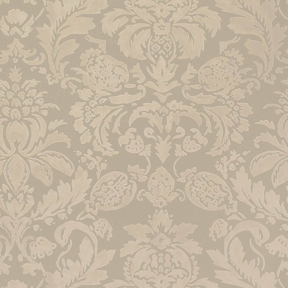 Thibaut T10031 LYNDON DAMASK Taupe Wallpaper