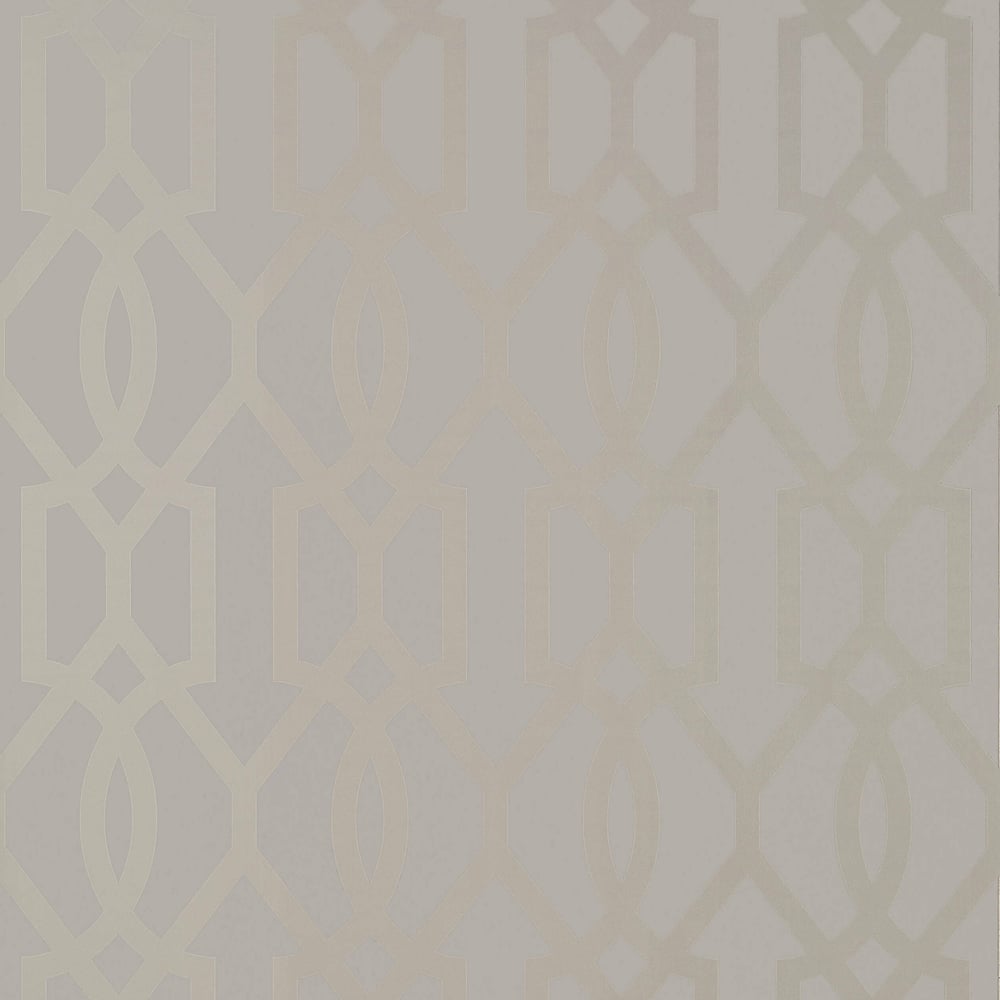 Thibaut T10045 DOWNING GATE Metallic Silver on Grey Wallpaper
