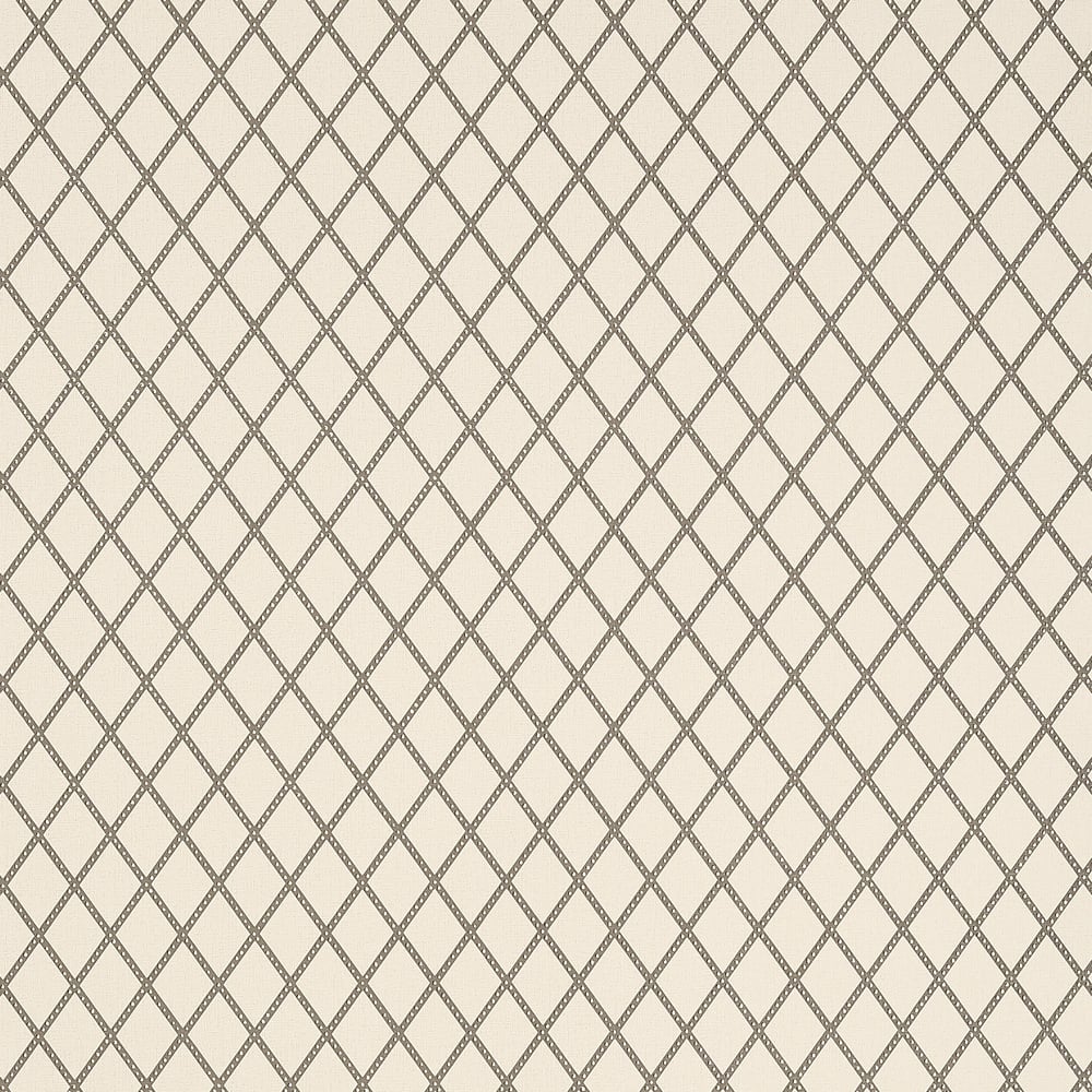 Thibaut T10068 HARTMANN TRELLIS Charcoal on Off White Wallpaper