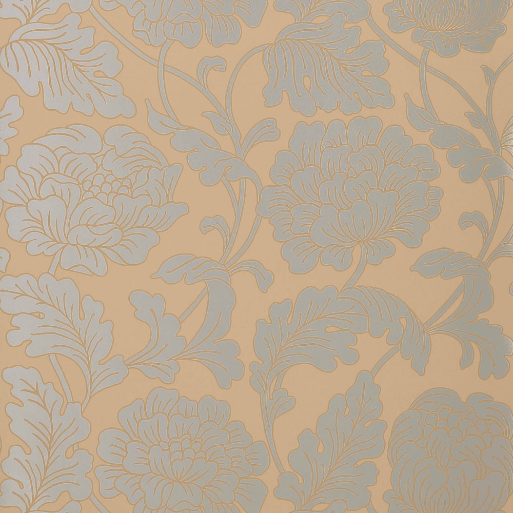Thibaut T10078 HATHAWAY Silver on Taupe Wallpaper