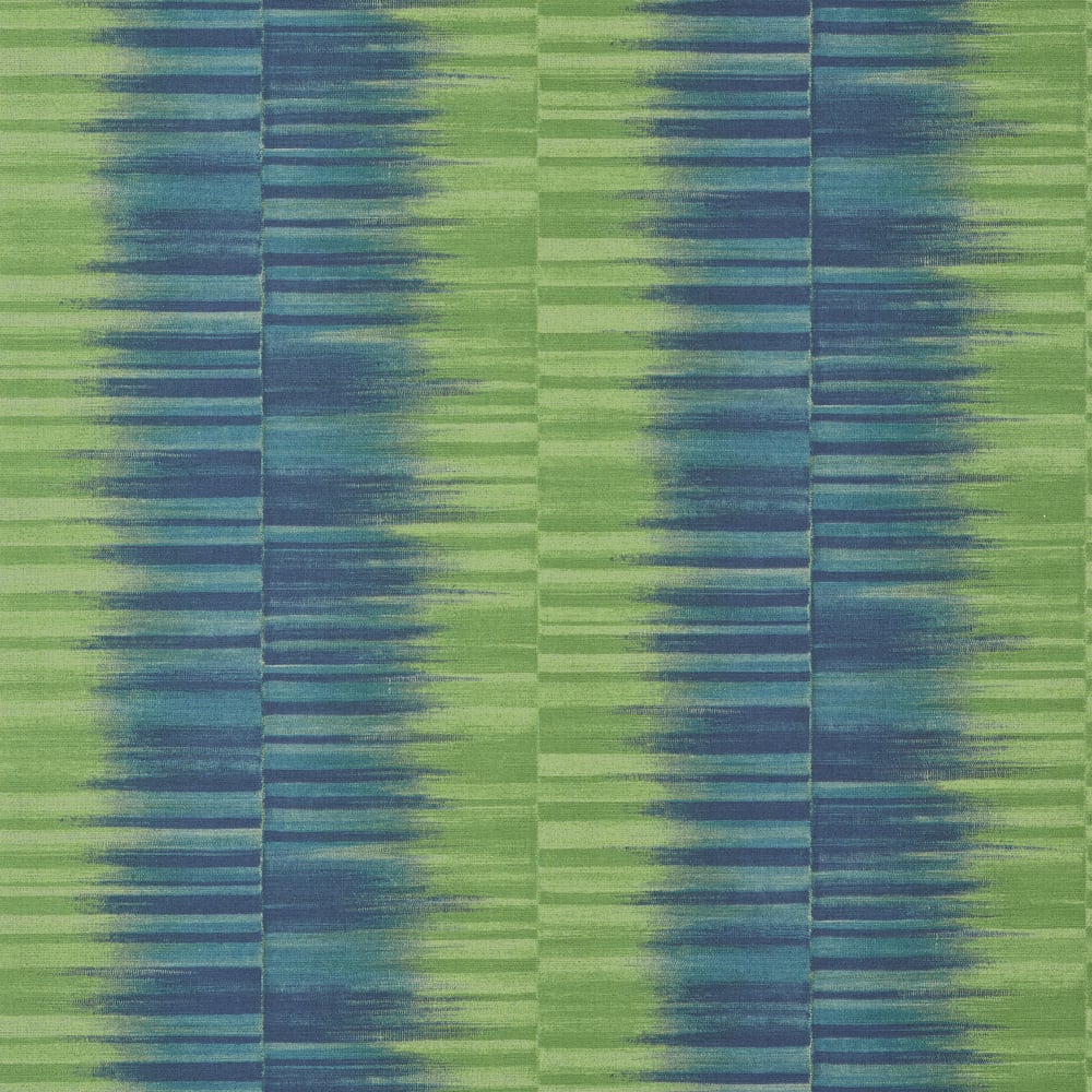 Thibaut T10091 MEKONG STRIPE Green and Blue Wallpaper
