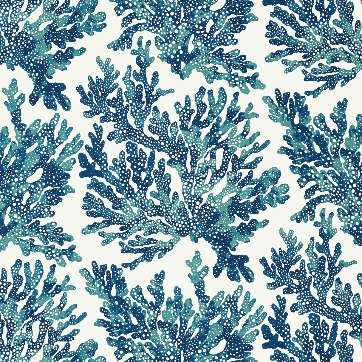 Thibaut T10124 MARINE CORAL Navy Wallpaper