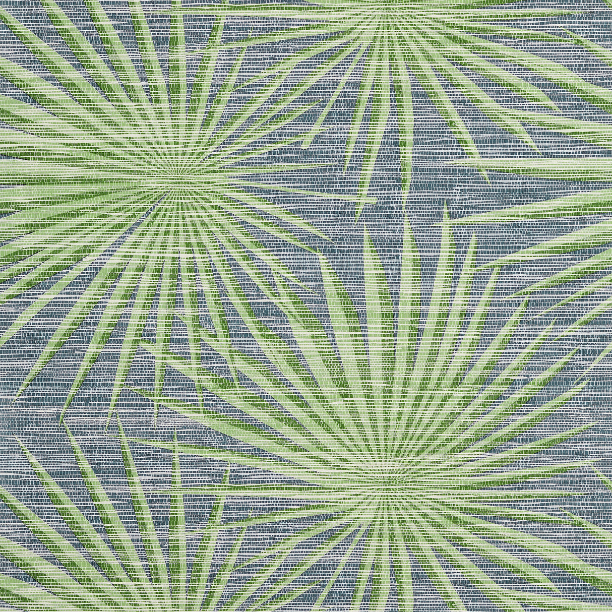 Thibaut T10141 PALM FROND Navy and Green Wallpaper