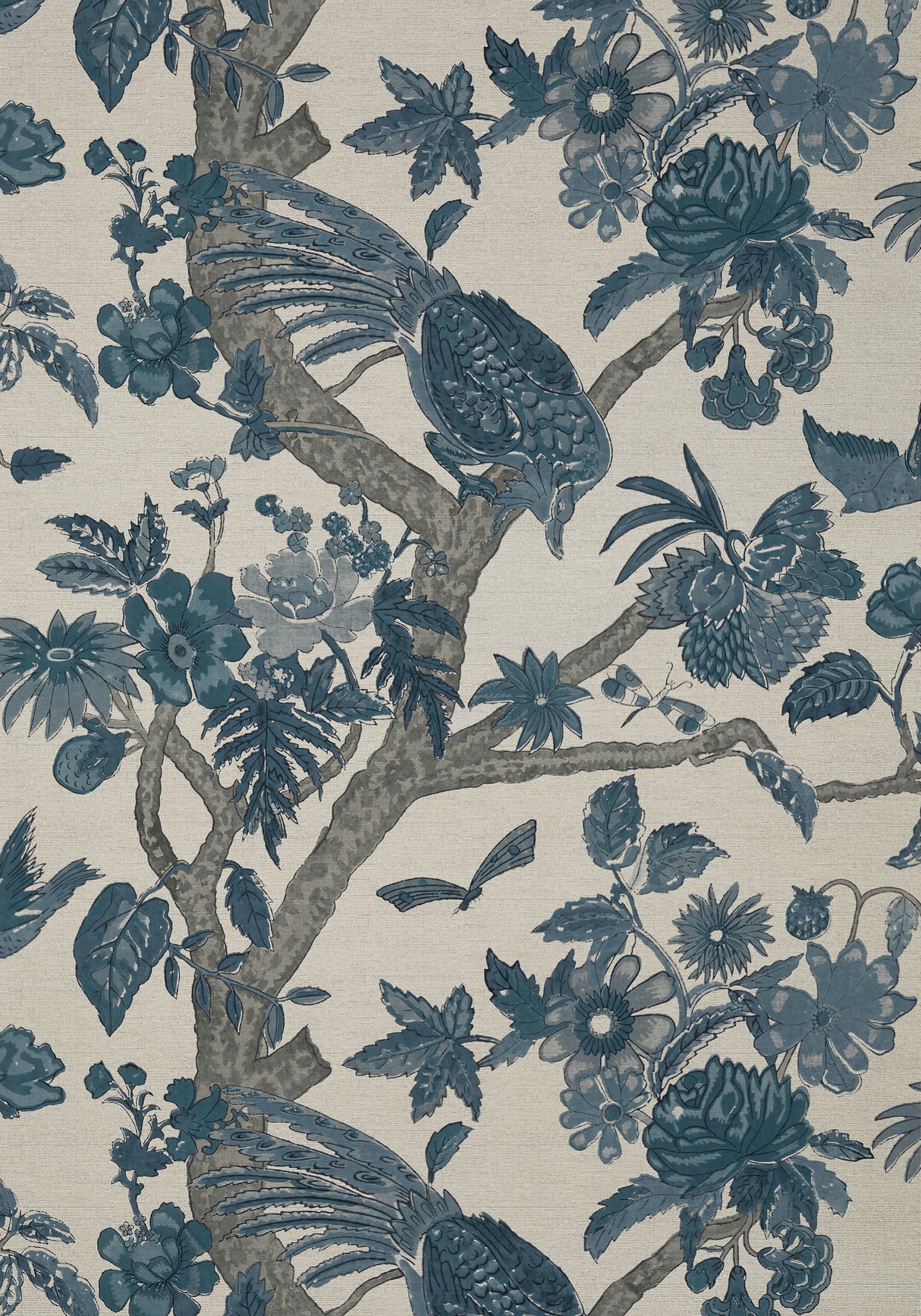 Thibaut T10226 COROMANDEL Slate Blue Wallpaper