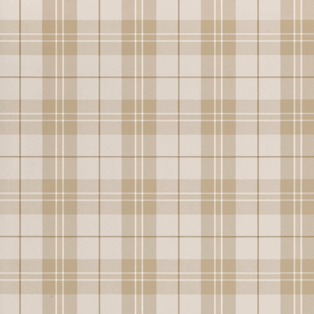 Thibaut T1026 WINSLOW PLAID Grey and Camel Wallpaper