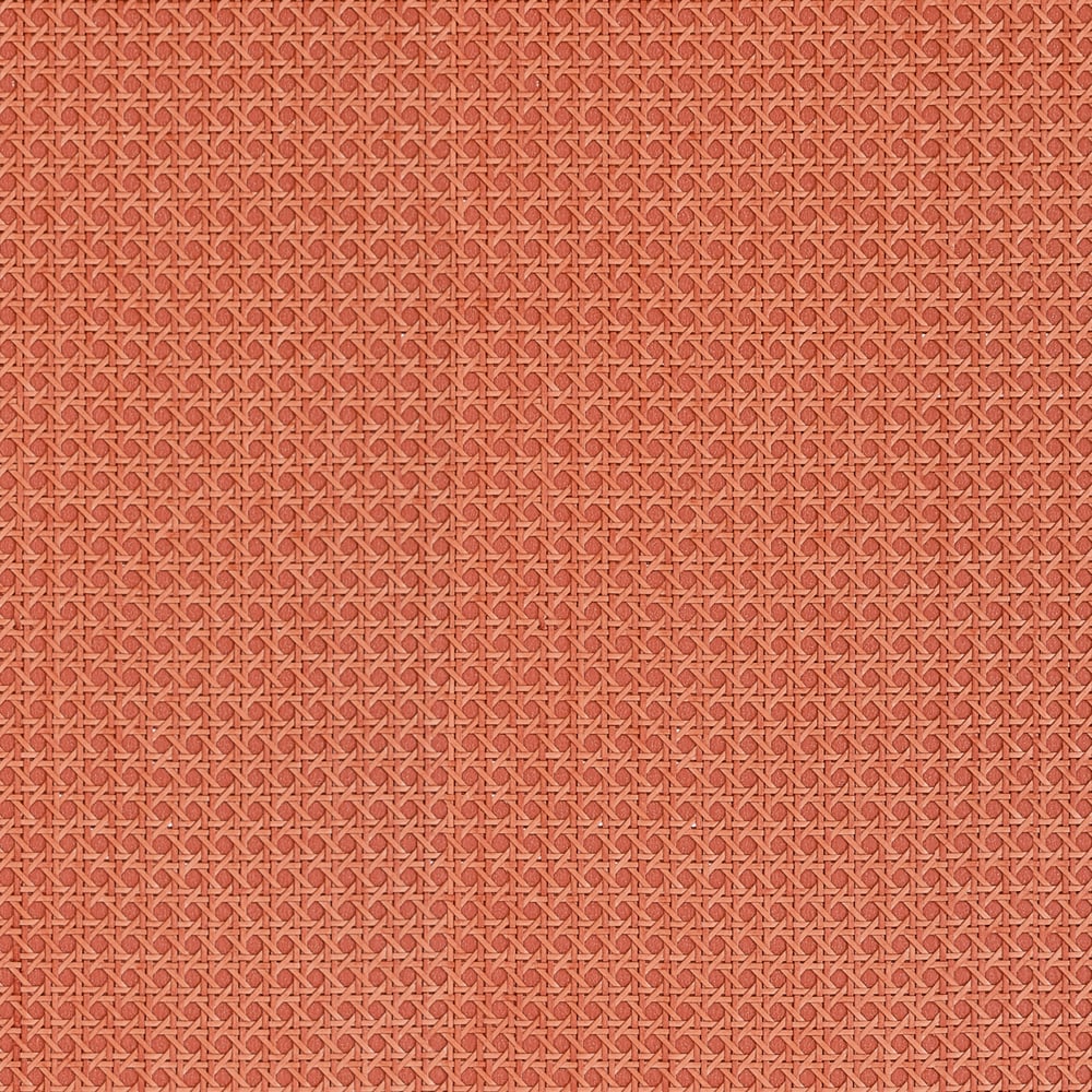 Thibaut PAPER RATTAN T10397 in Coral Wallpaper - GRASSCLOTH