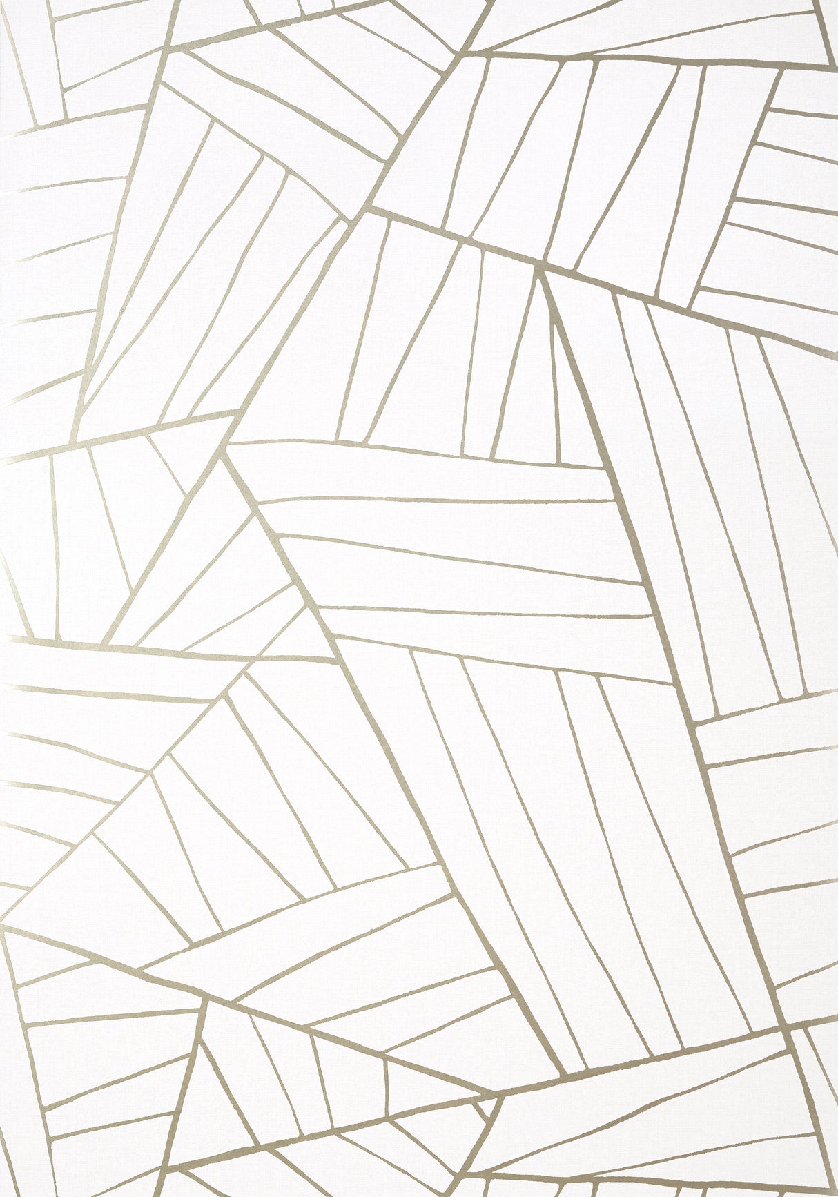 Thibaut T10440 JORDAN Metallic Pewter on White Wallpaper