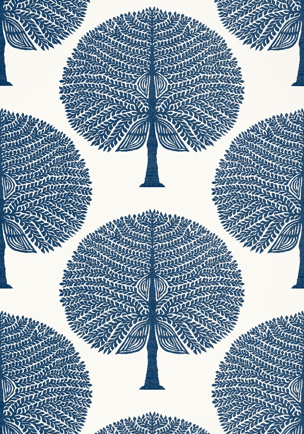 Thibaut T10603 MULBERRY TREE Navy Wallpaper