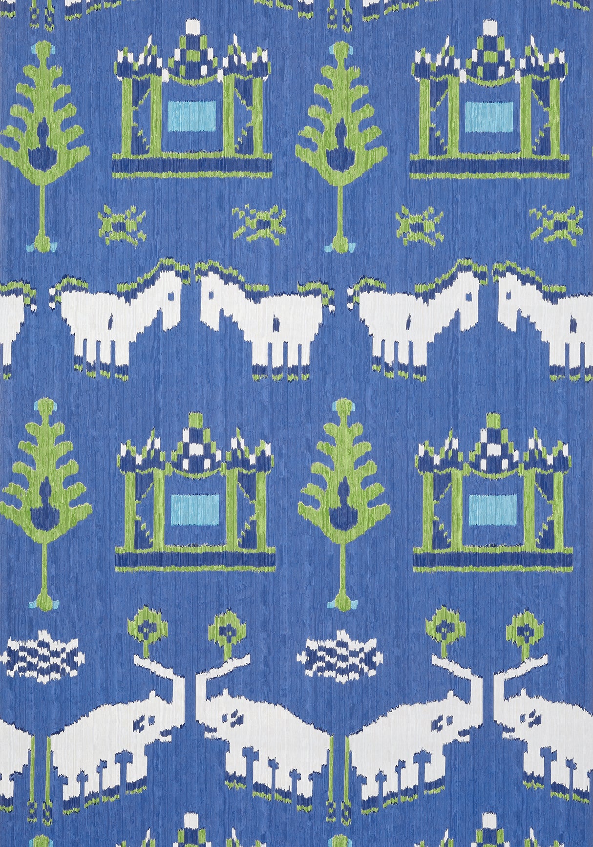 Thibaut T10642 KINGDOM PARADE Blue and Green Wallpaper