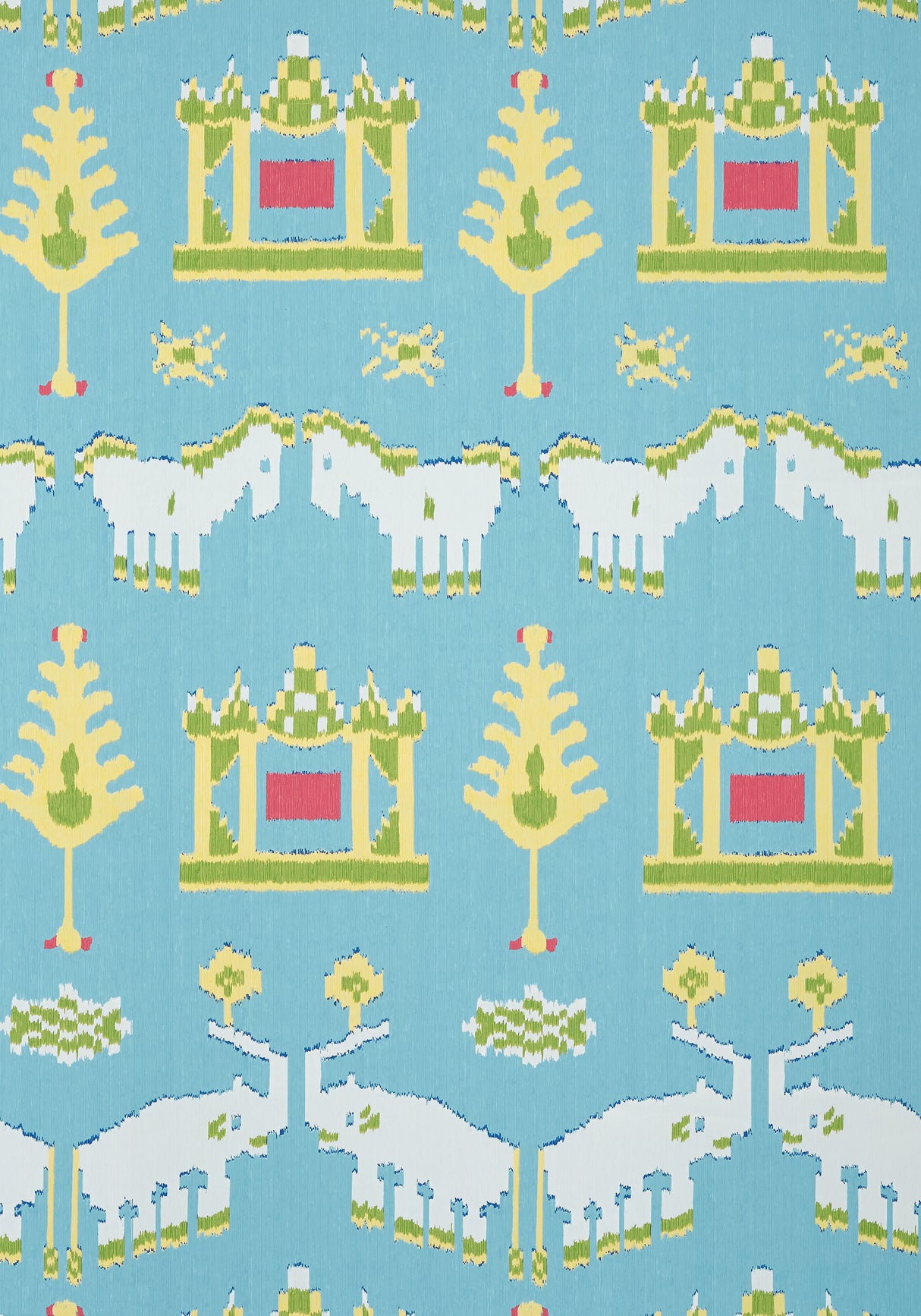 Thibaut T10644 KINGDOM PARADE Turquoise Wallpaper