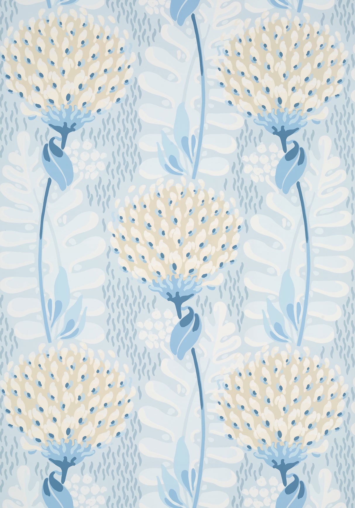 Thibaut T10645 TIVERTON Spa Blue Wallpaper