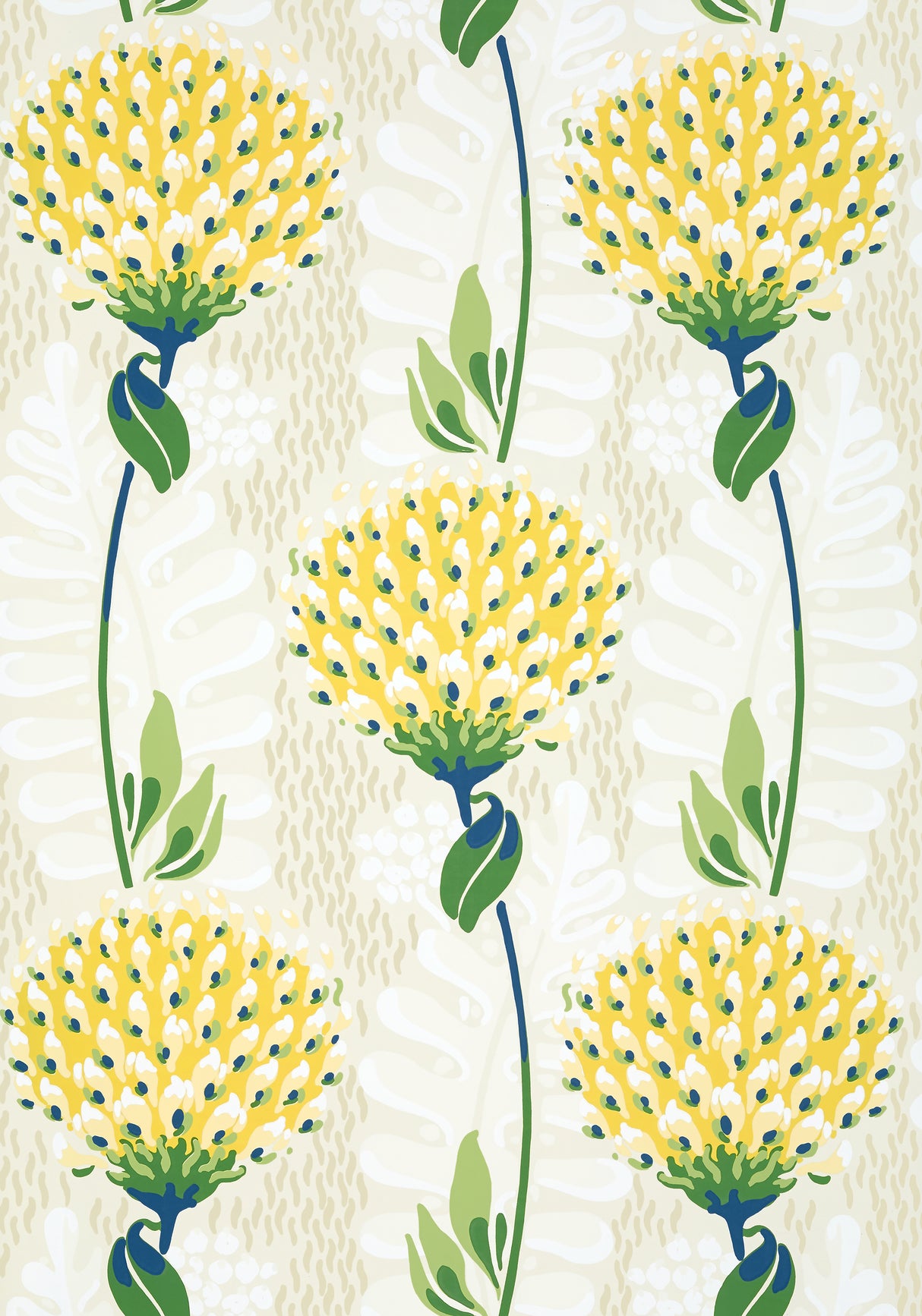Thibaut T10646 TIVERTON Yellow Wallpaper