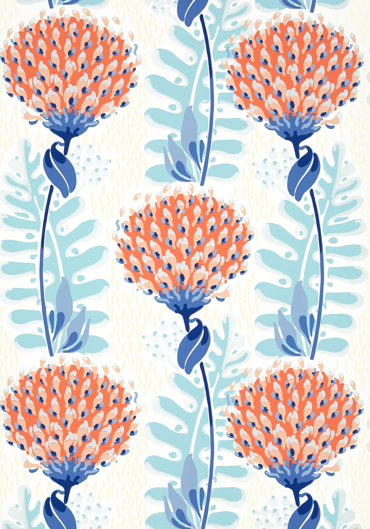 Thibaut T10649 TIVERTON Coral Wallpaper