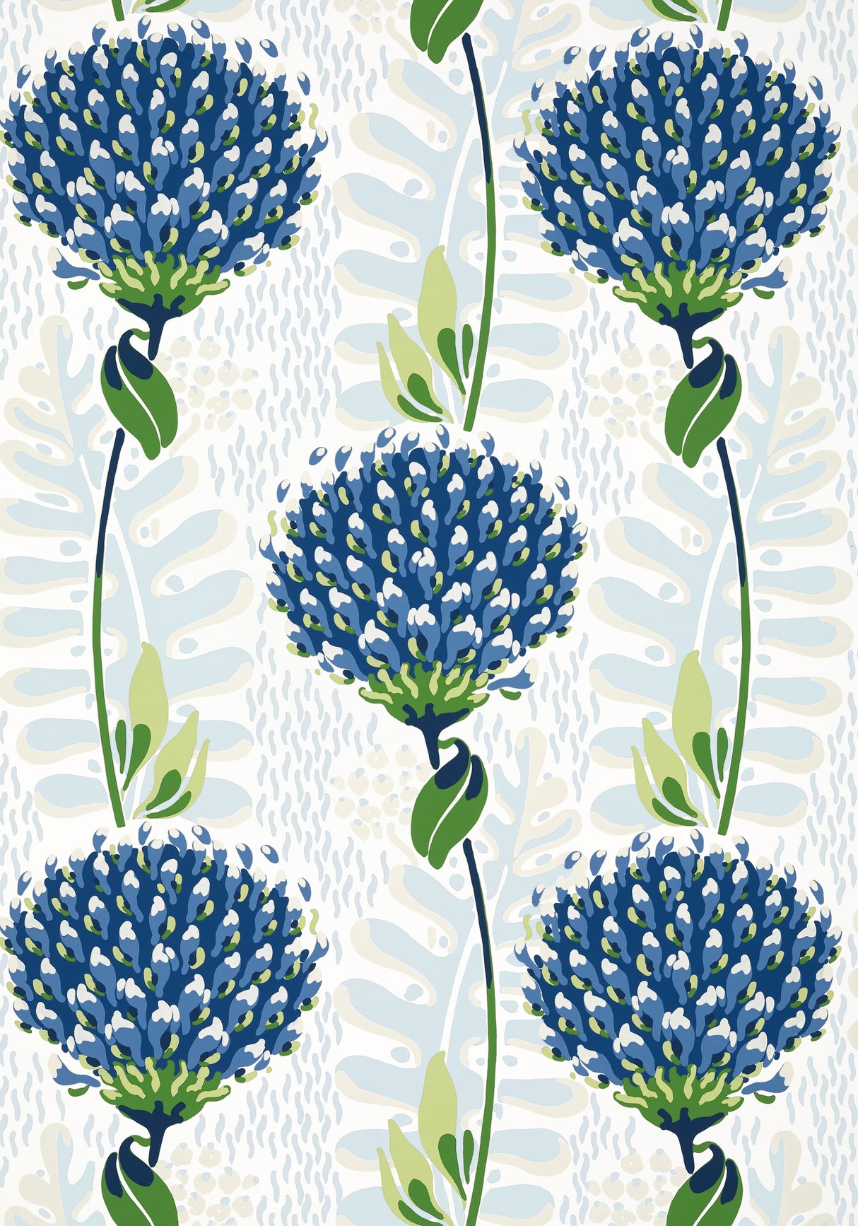 Thibaut T10650 TIVERTON Blue and Green Wallpaper