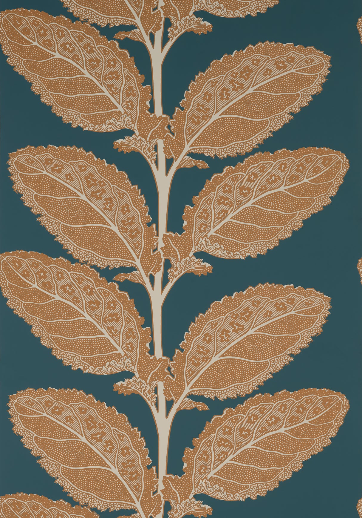 Thibaut T12037 LACINATO Ochre and Mineral Wallpaper