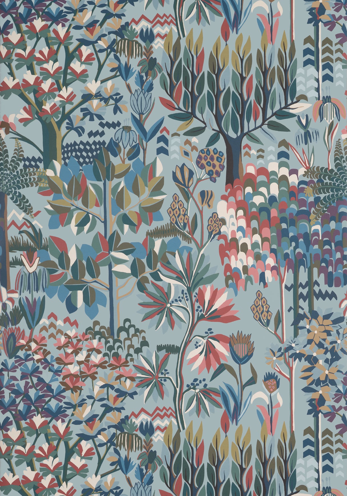 Thibaut T12046 ALPINE Spa Blue Wallpaper