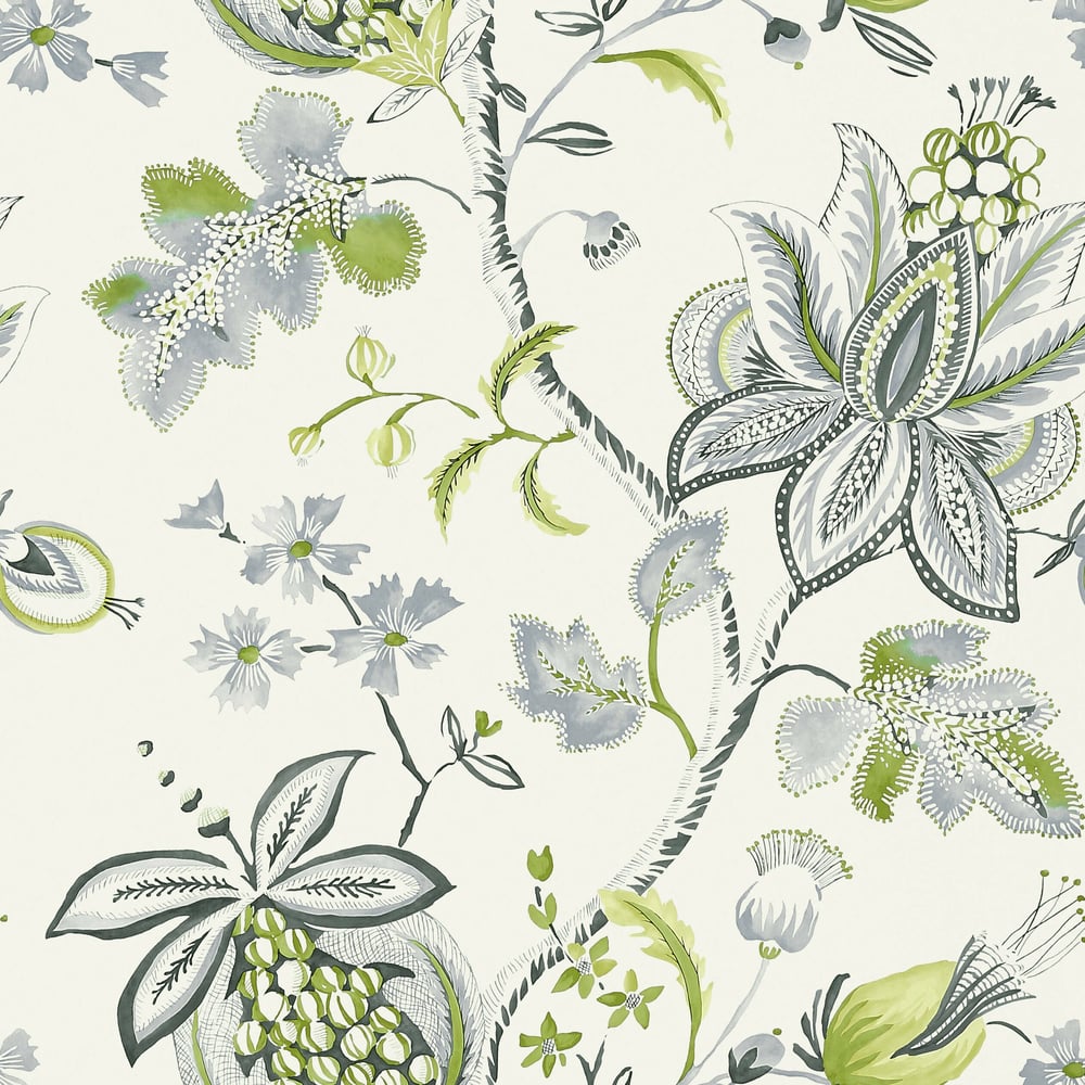 Thibaut T13006 DONEGAL Green and Grey Wallpaper