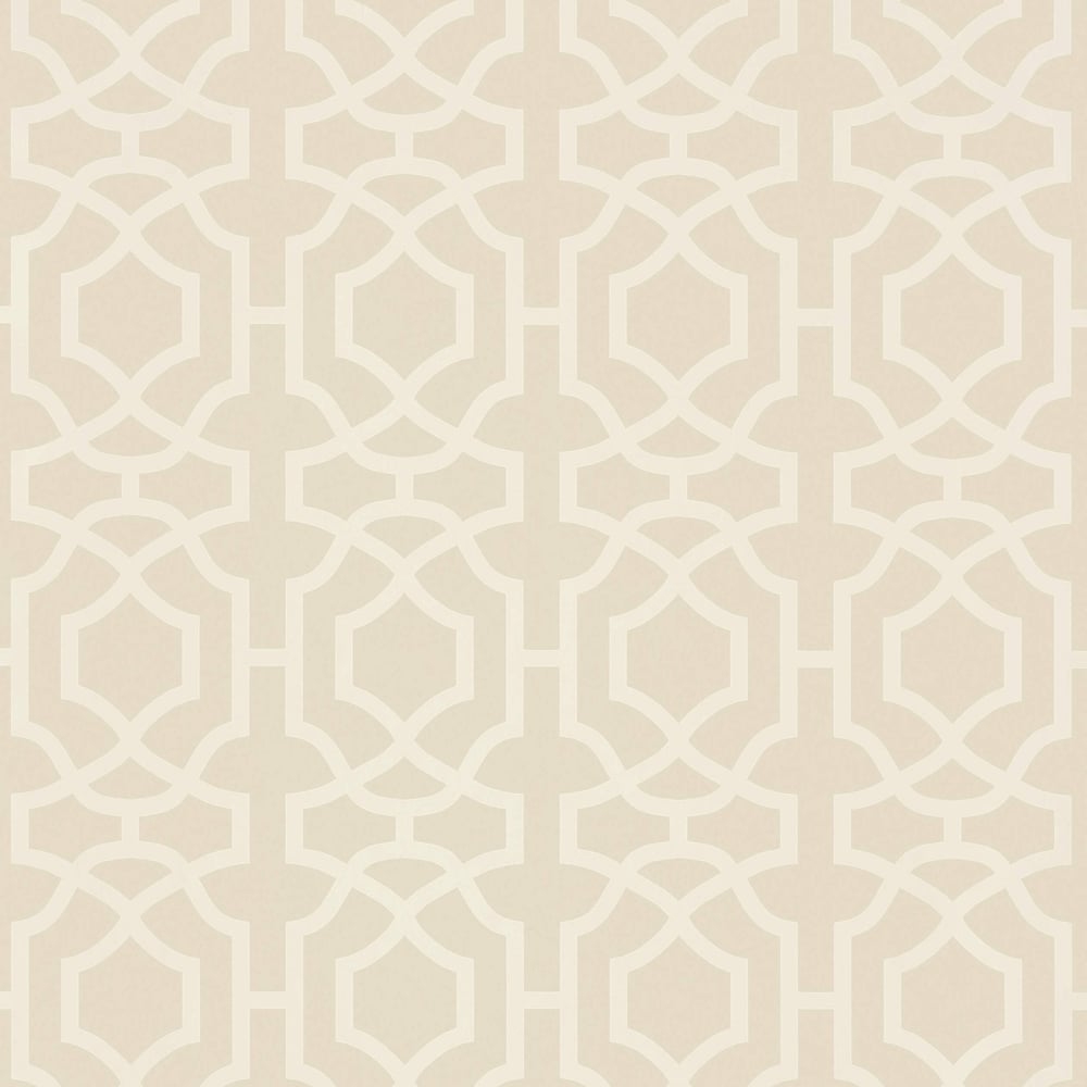 Thibaut T13027 ALSTON TRELLIS Flax Wallpaper