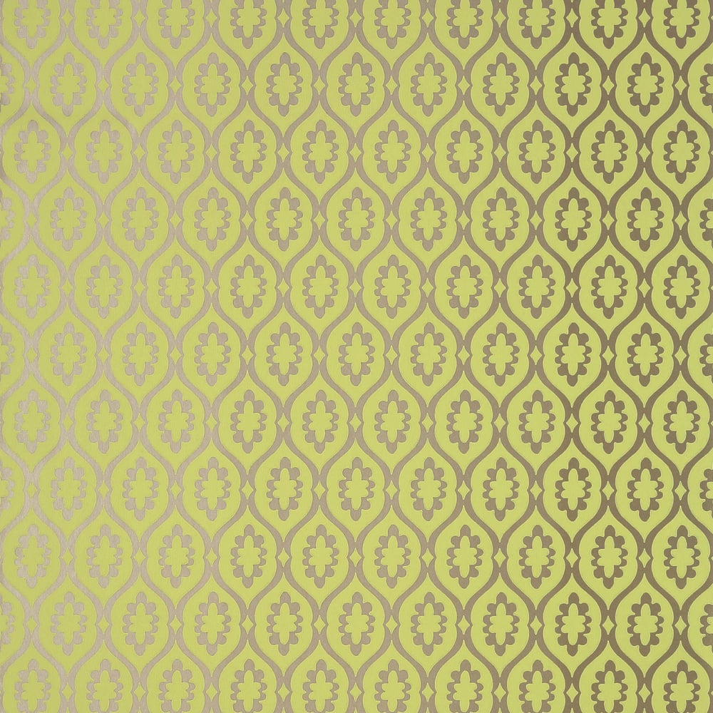 Thibaut T13054 LUCAS Green on Metallic Gold Wallpaper