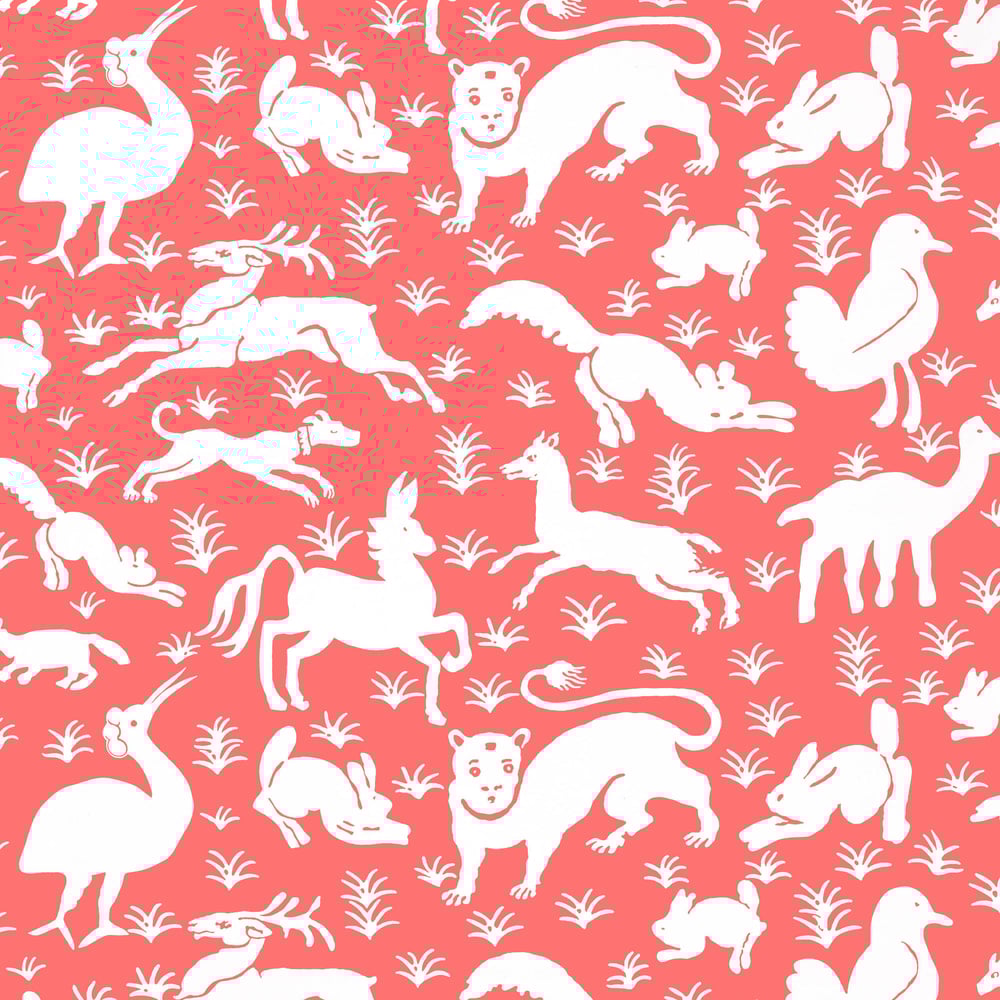 Thibaut T13069 NAIROBI Pink Wallpaper