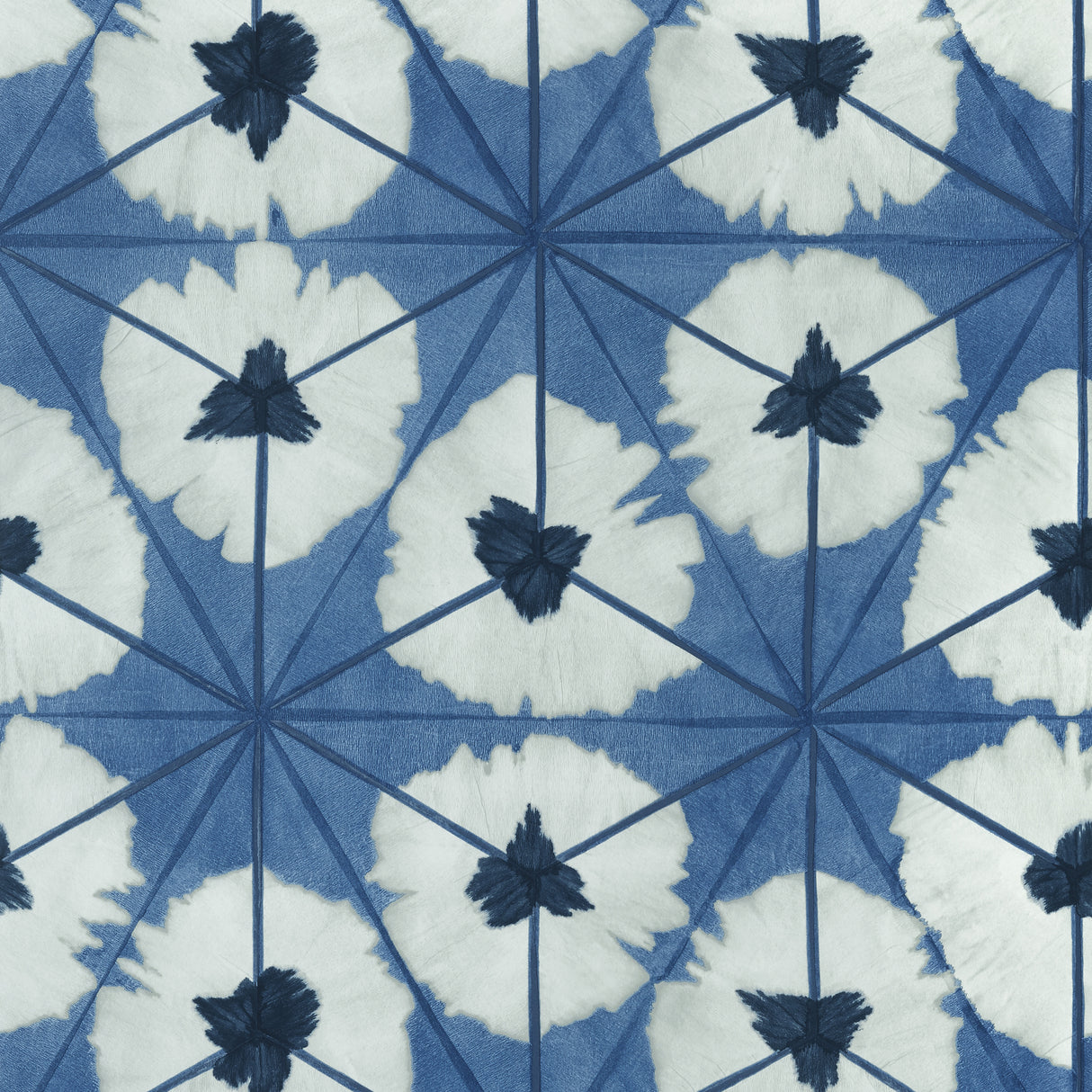 Thibaut T13093 SUNBURST Navy Wallpaper