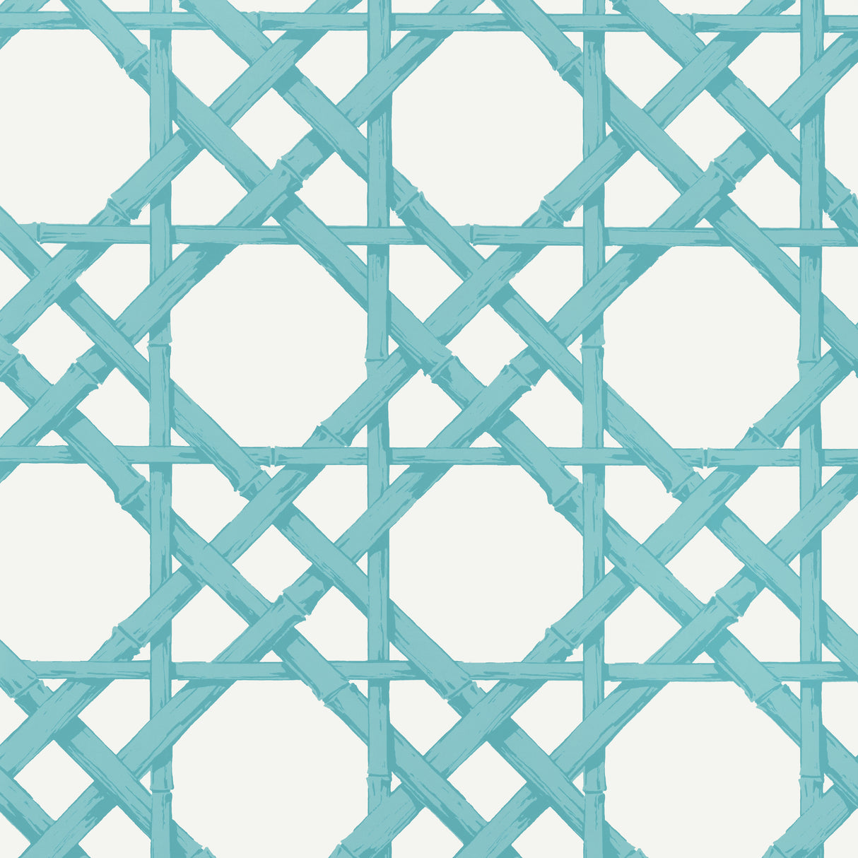 Thibaut T13143 CYRUS CANE Turquoise Wallpaper
