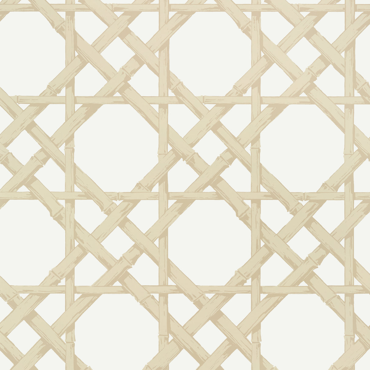 Thibaut T13145 CYRUS CANE Beige Wallpaper