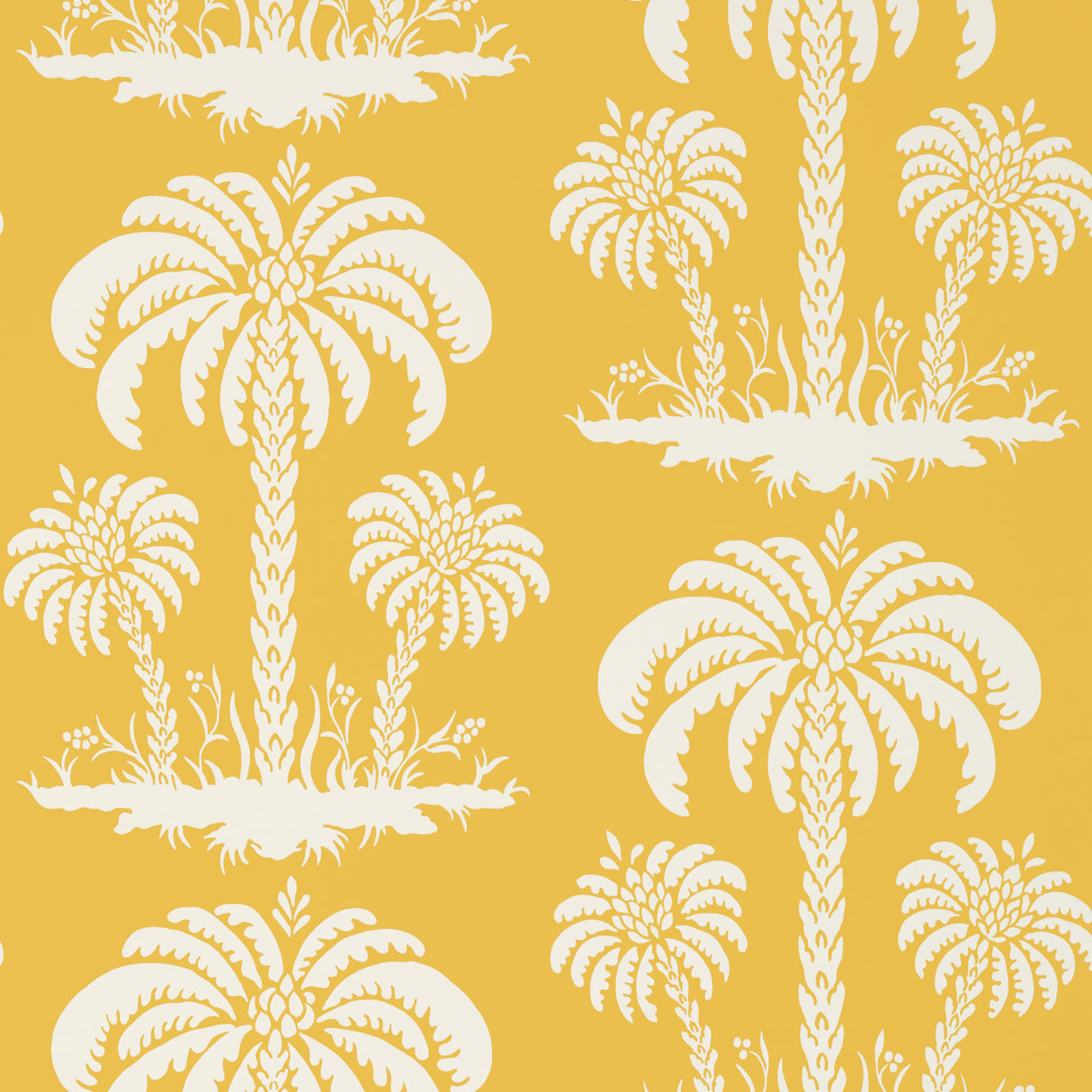 Thibaut T13148 PALM ISLAND Yellow Wallpaper