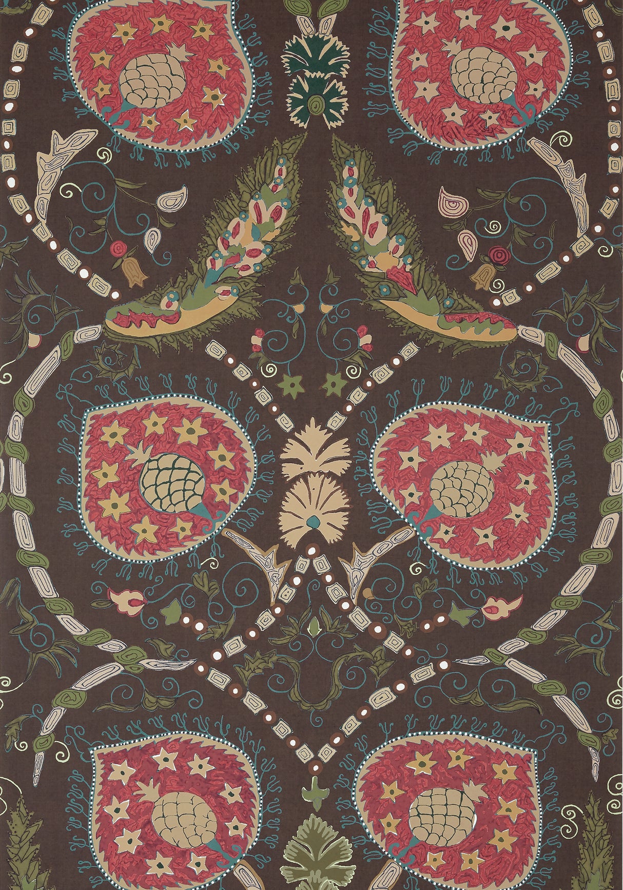 Thibaut T13220 LEWIS Brown Wallpaper