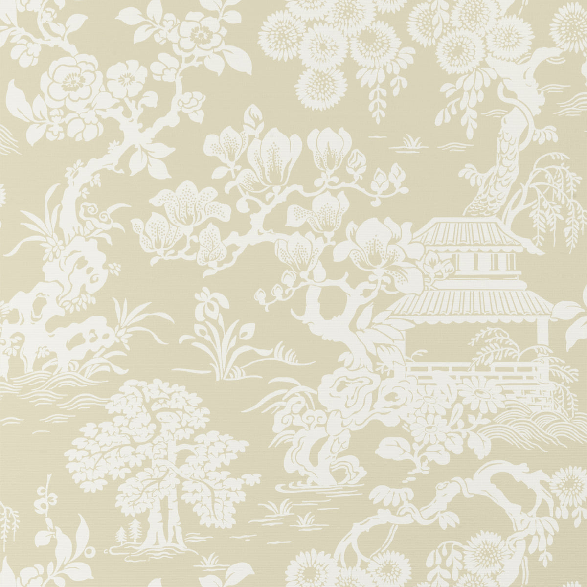 Thibaut T13300 JAPANESE GARDEN Beige Wallpaper - Eade's – Eades ...