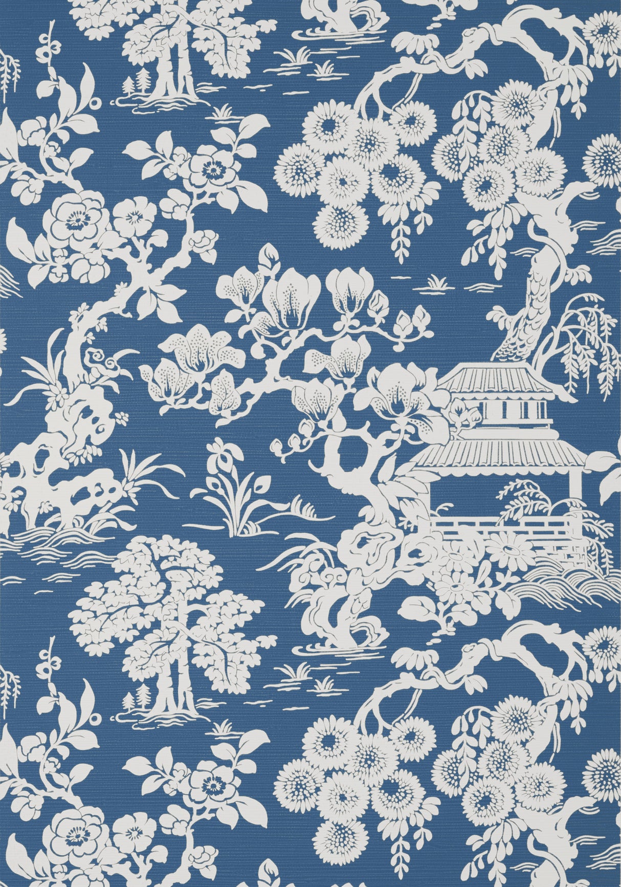 Thibaut T13306 JAPANESE GARDEN Wedgewood Wallpaper