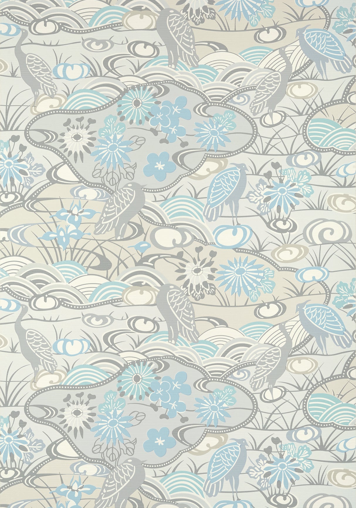 Thibaut T13330 HERON STREAM Soft Blue Wallpaper