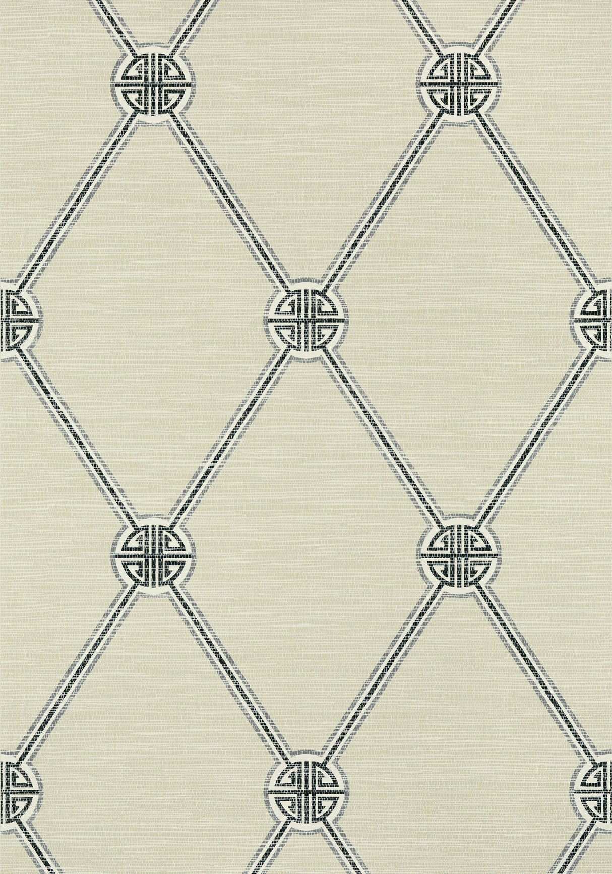 Thibaut T13355 TURNBERRY TRELLIS Charcoal Wallpaper