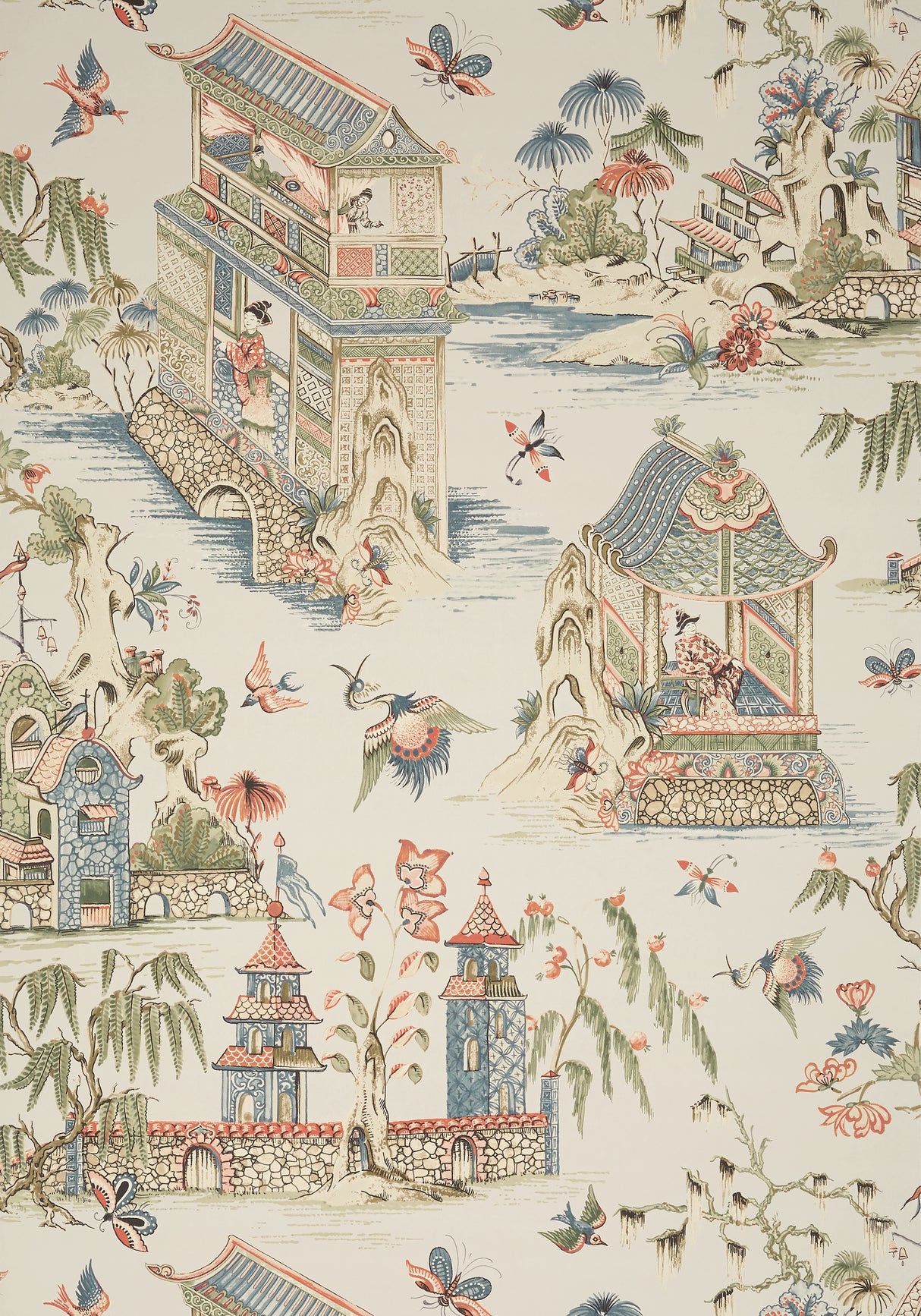 Thibaut T13618 GRAND PALACE Taupe Wallpaper