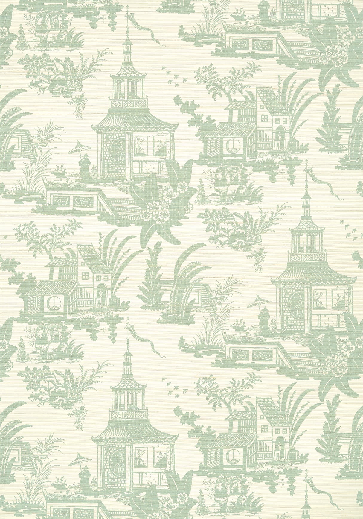 Thibaut T13651 EMPRESS COURT Mist Wallpaper