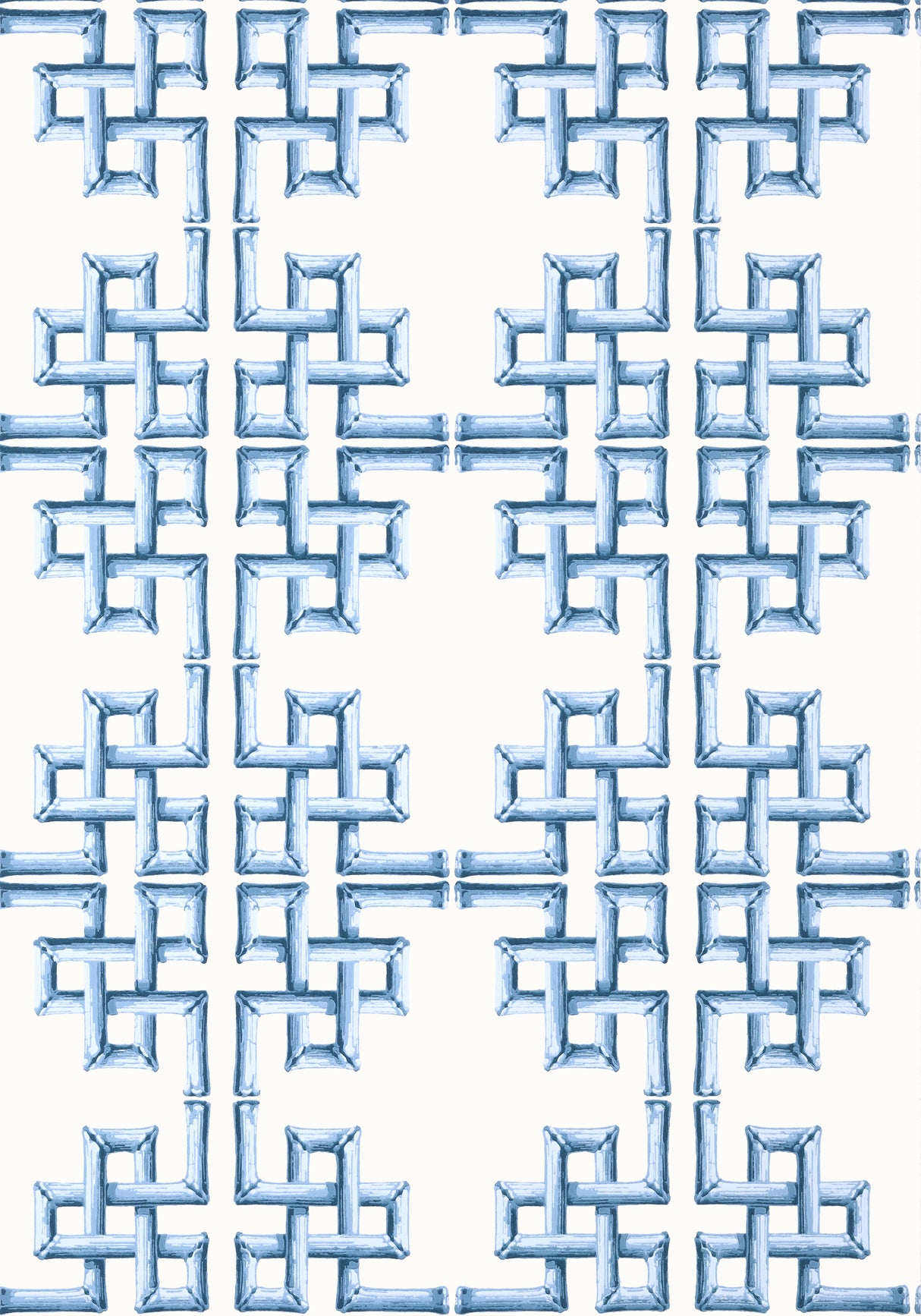 Thibaut T13901 BOCA BAMBOO Blue Wallpaper