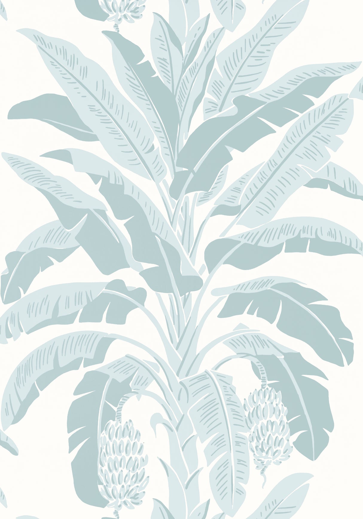 Thibaut T13916 BANANA TREE Spa Blue Wallpaper