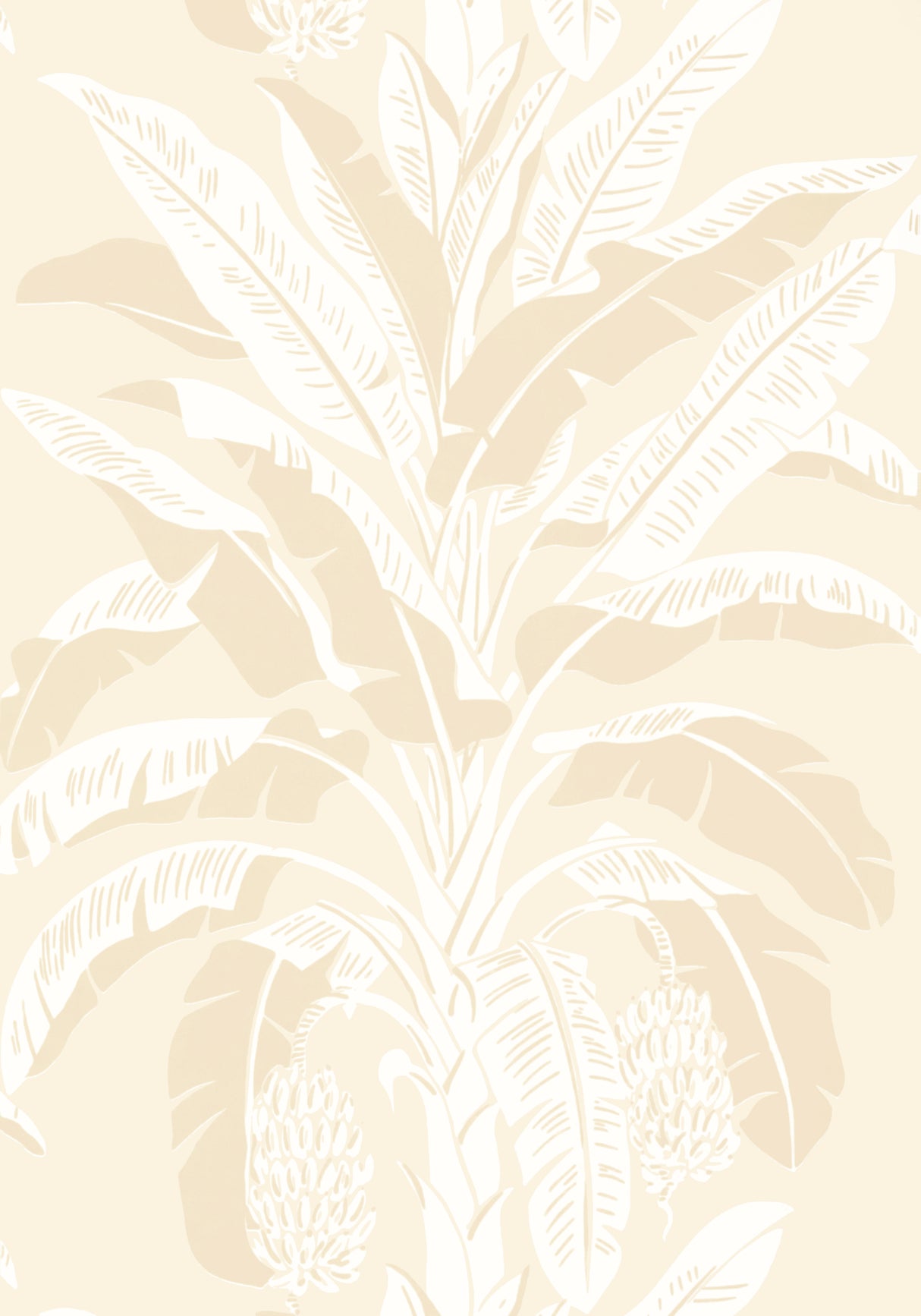 Thibaut T13920 BANANA TREE Beige Wallpaper
