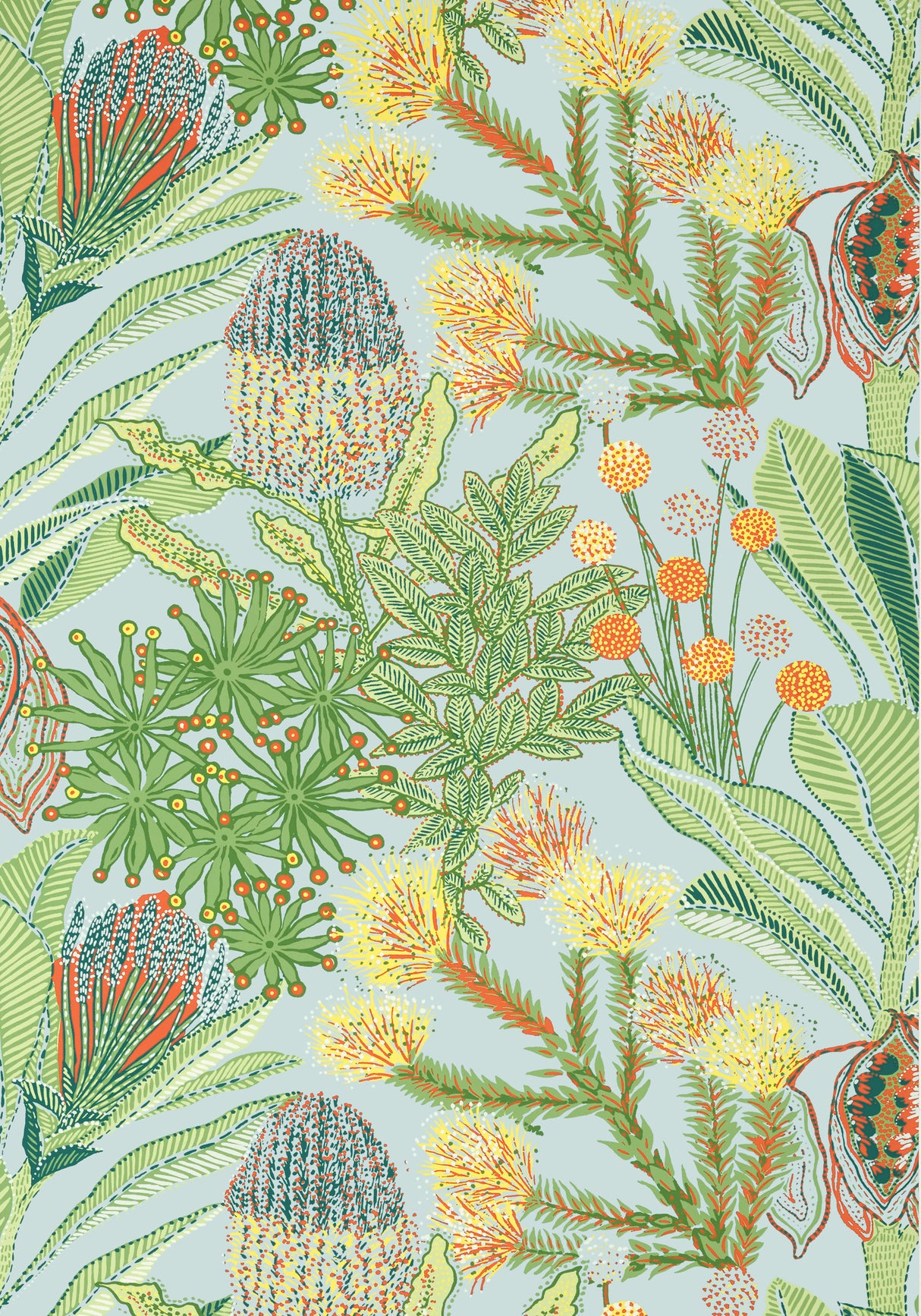 Thibaut T13925 PROTEA Light Blue Wallpaper