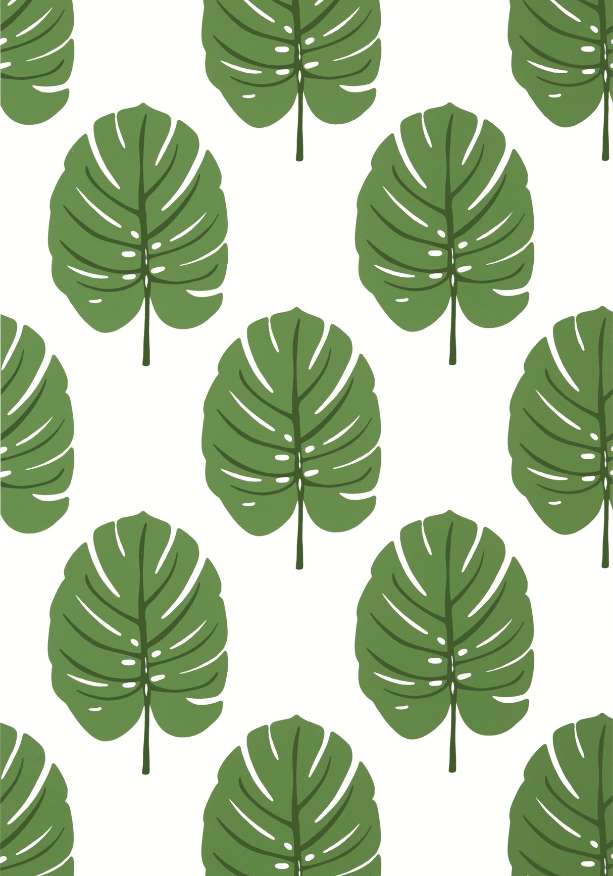 Thibaut T13952 MONSTERA Green Wallpaper