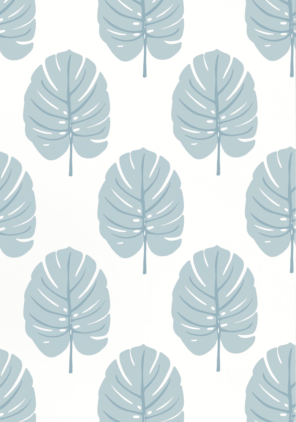 Thibaut T13954 MONSTERA Spa Blue Wallpaper