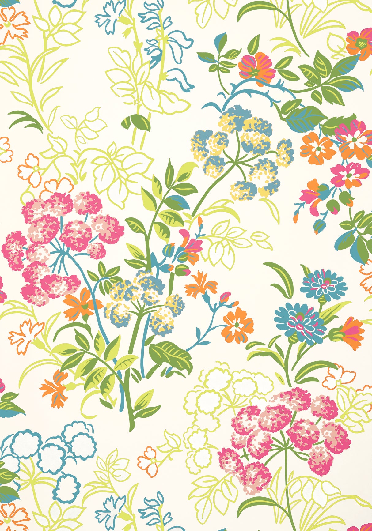Thibaut T14340 SPRING GARDEN Cream Wallpaper