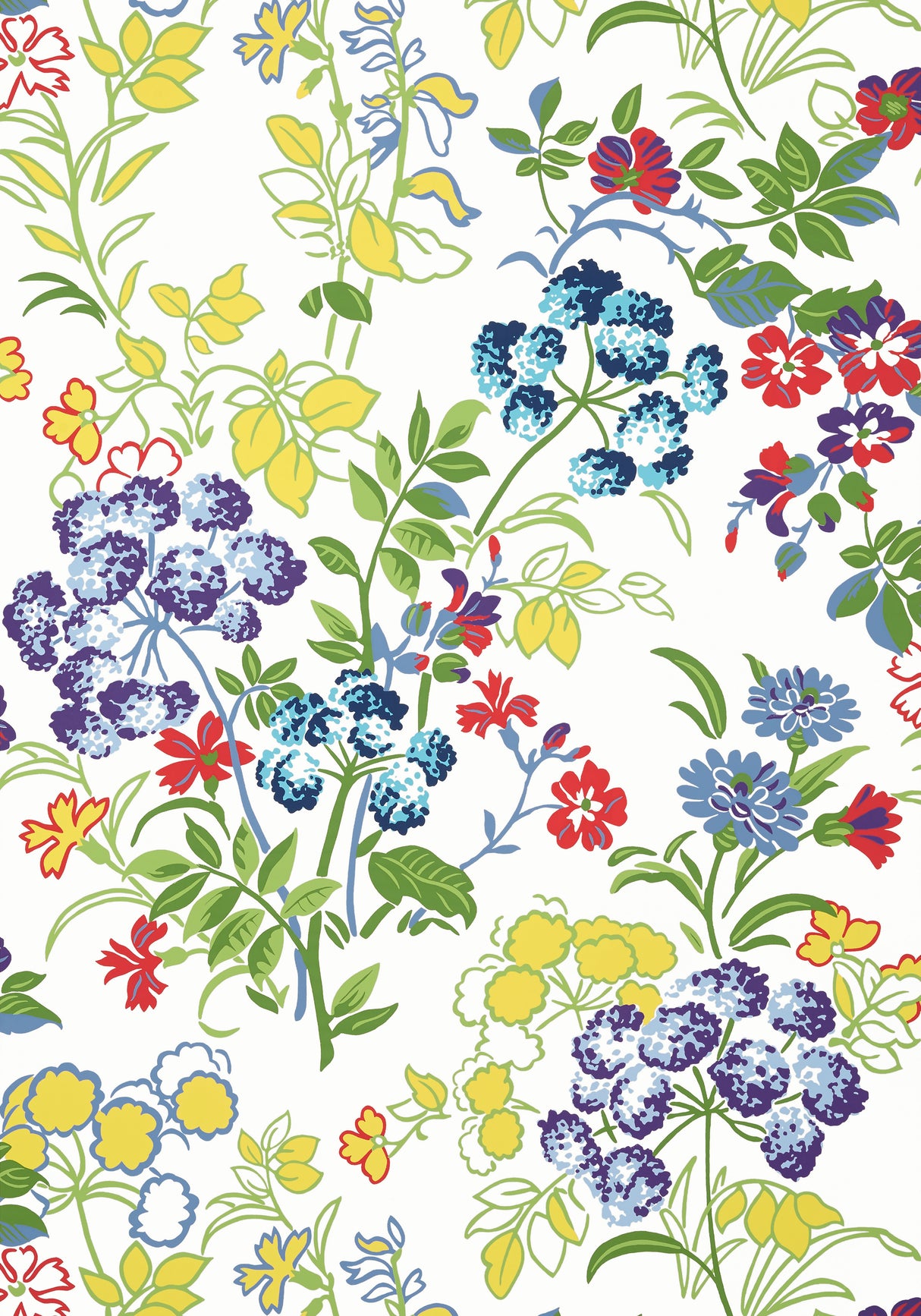 Thibaut T14341 SPRING GARDEN Brights Wallpaper