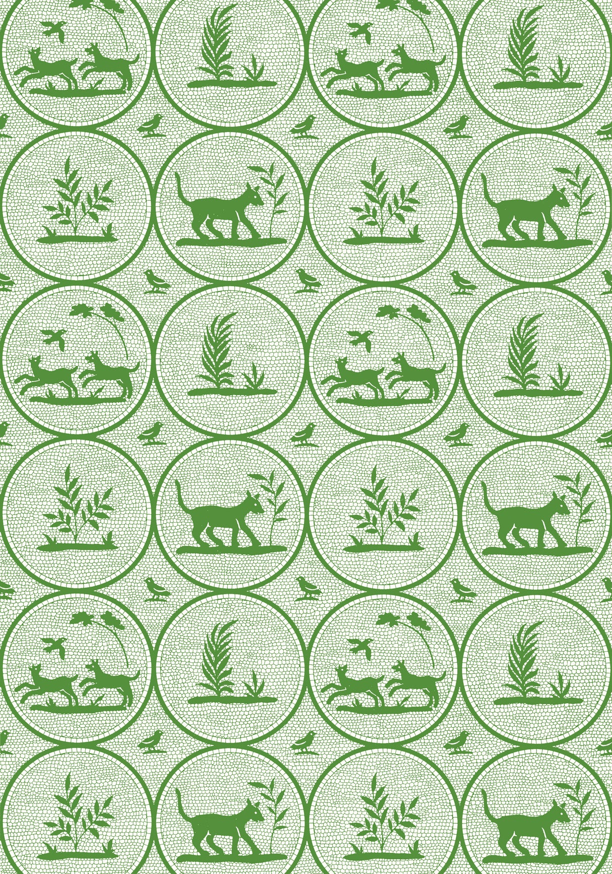 Thibaut T14351 DOOLEY Green Wallpaper
