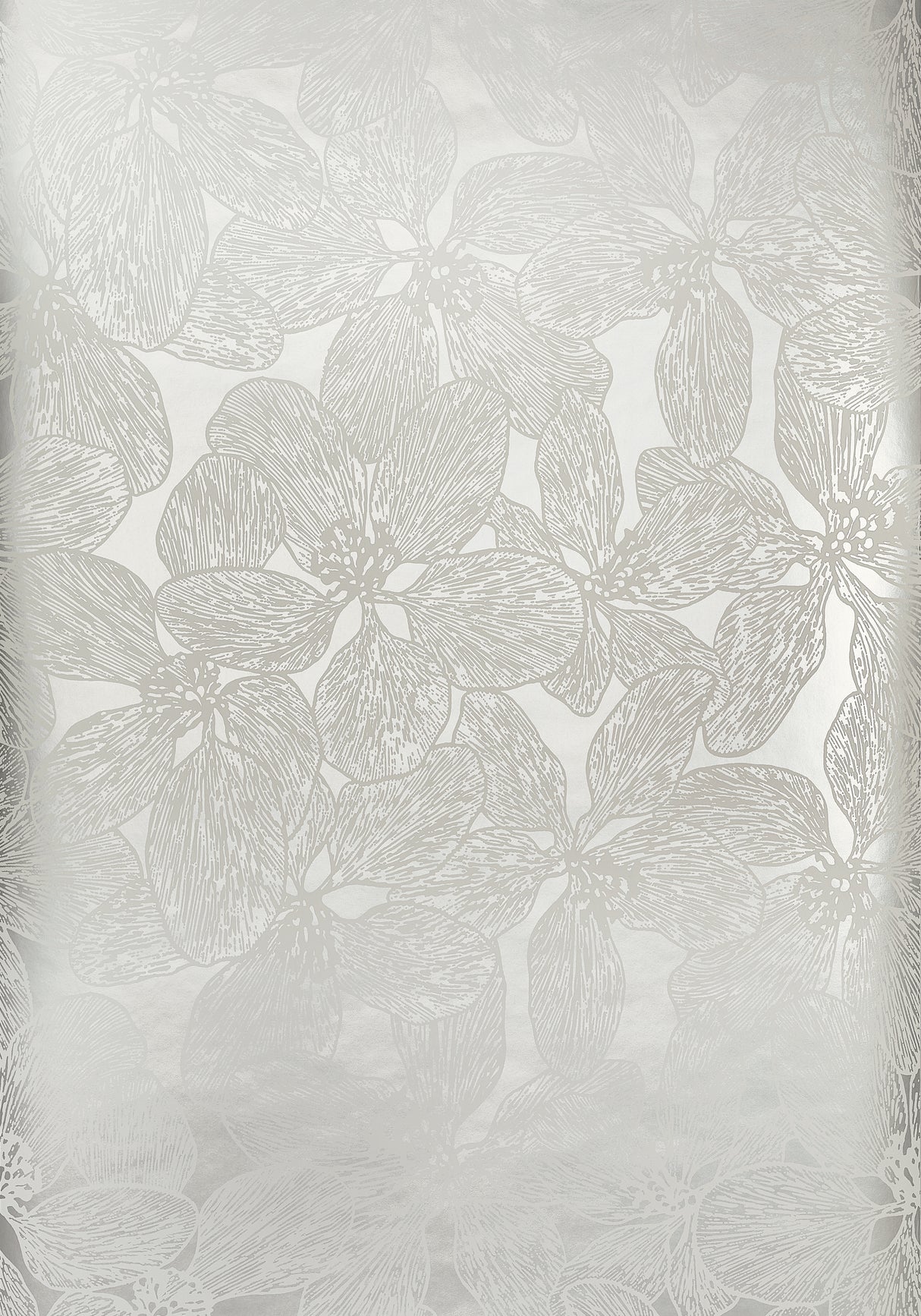 Thibaut T15850 ISLAND ORCHID Metallic Silver Wallpaper
