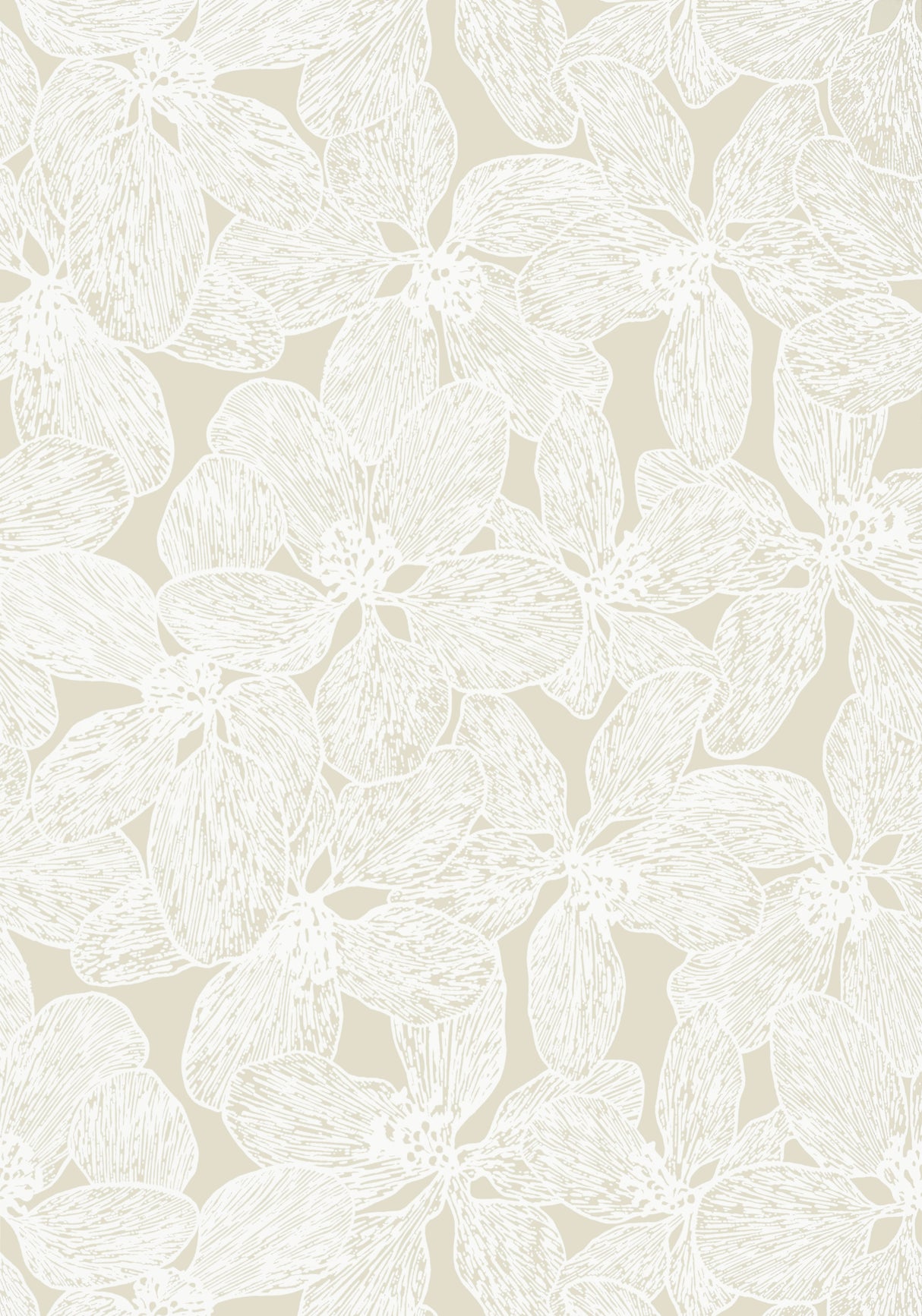 Thibaut T15851 ISLAND ORCHID Beige Wallpaper